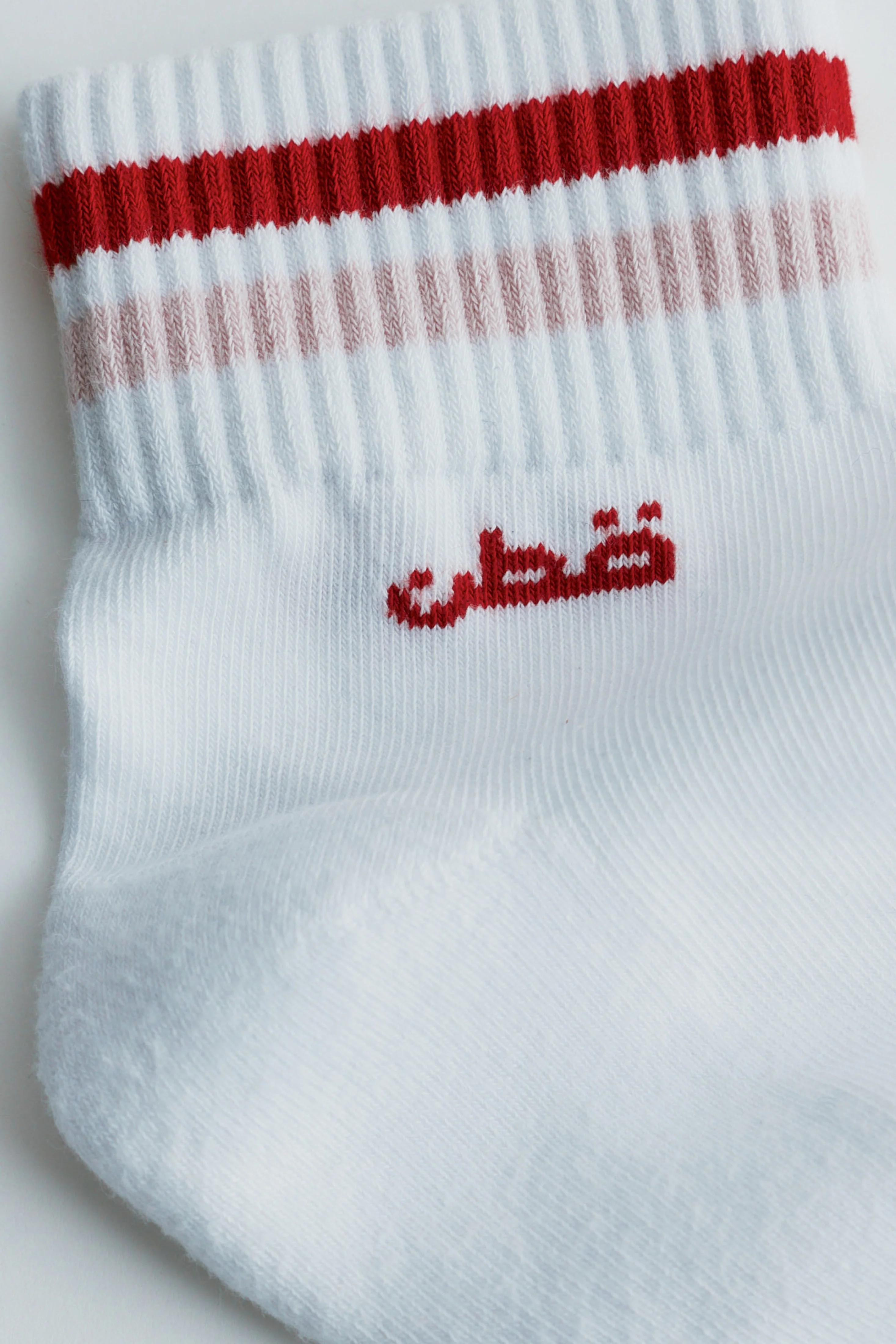 Ankle Sport Sock in Salsa/Pink Frost Stripe - Image 3