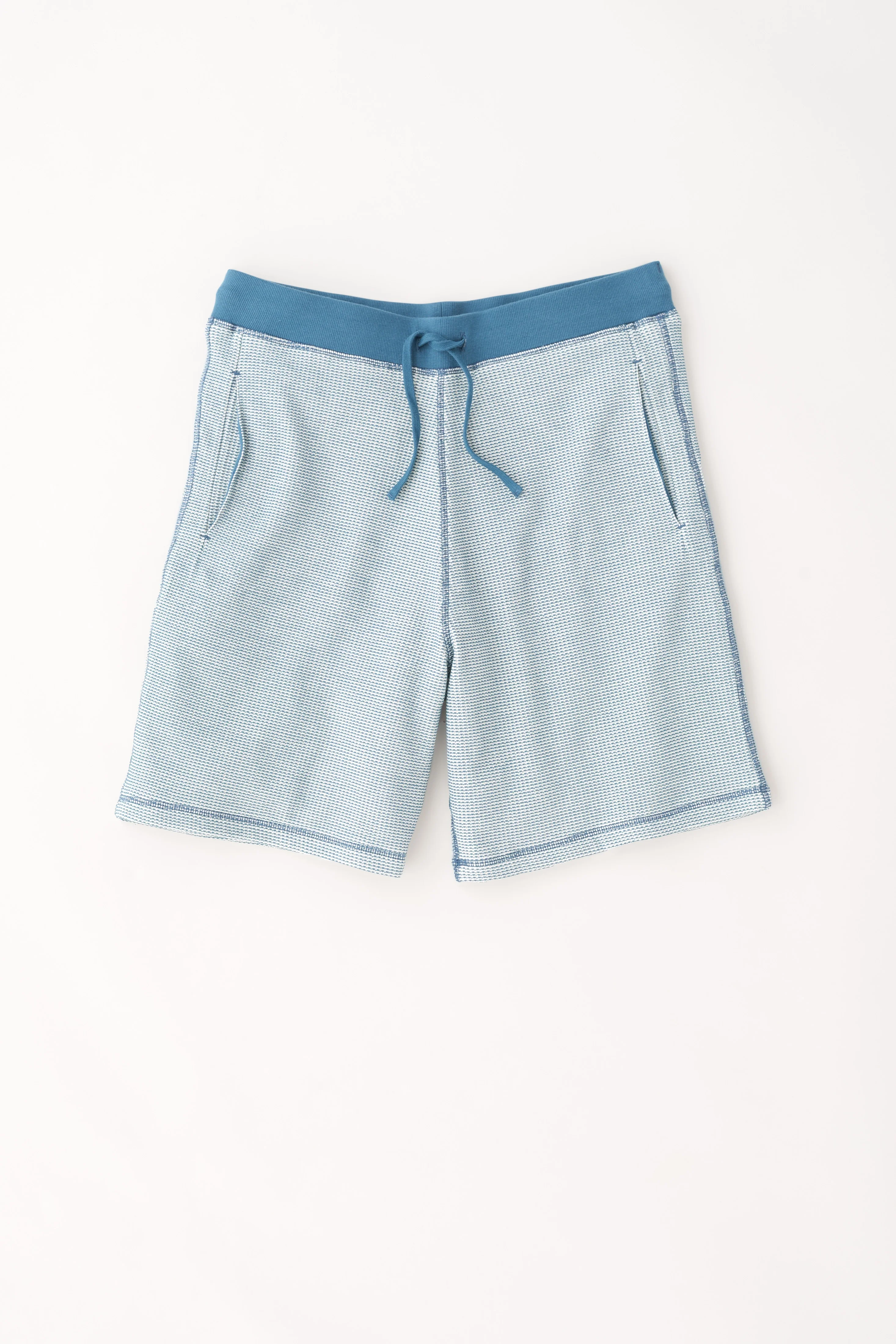 Atlas 2-Tone Waffle Short in Marshmallow/Marine Blue - Image 5