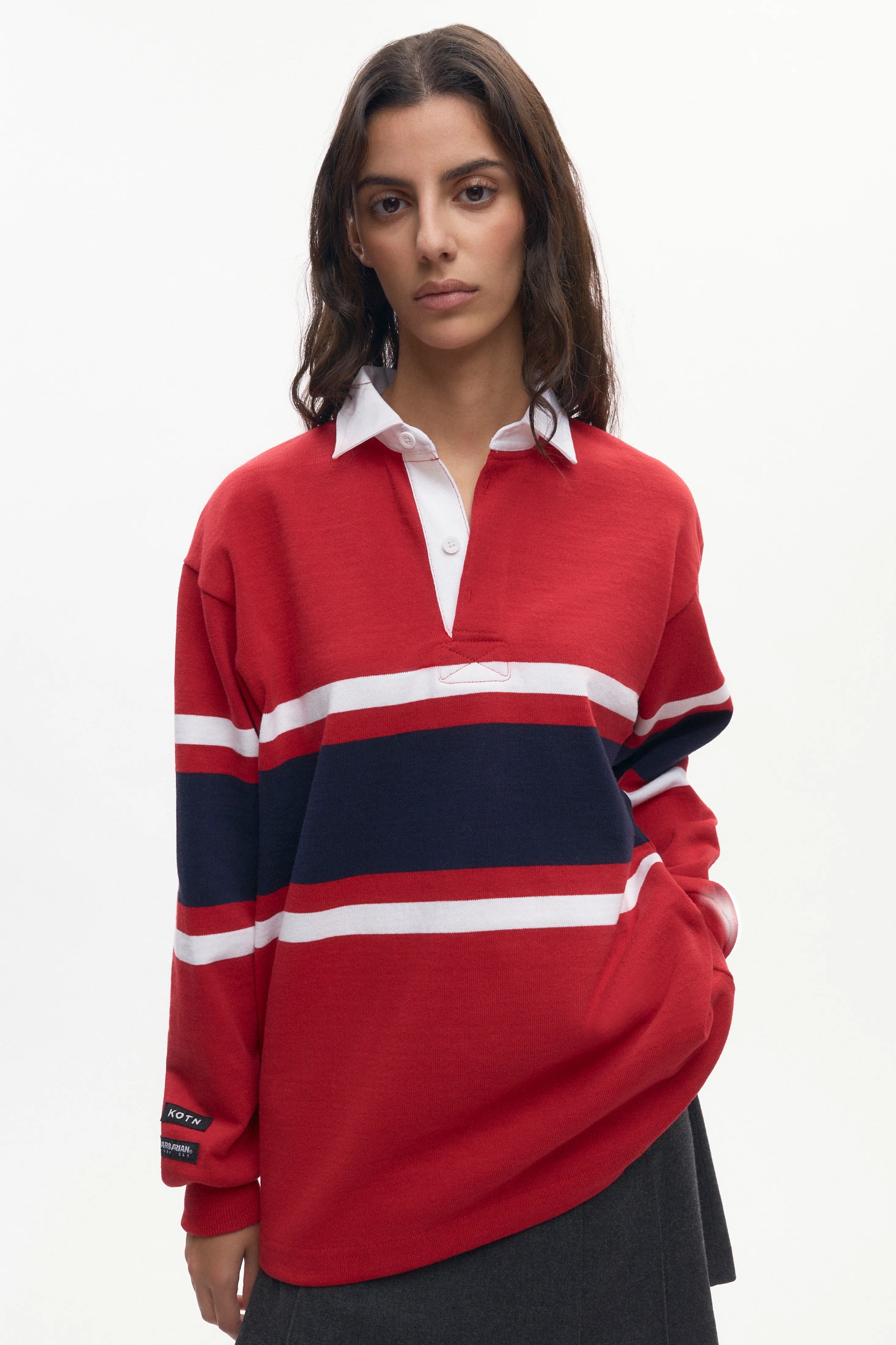 Barbarian Rugby in Dark Red/Navy/White