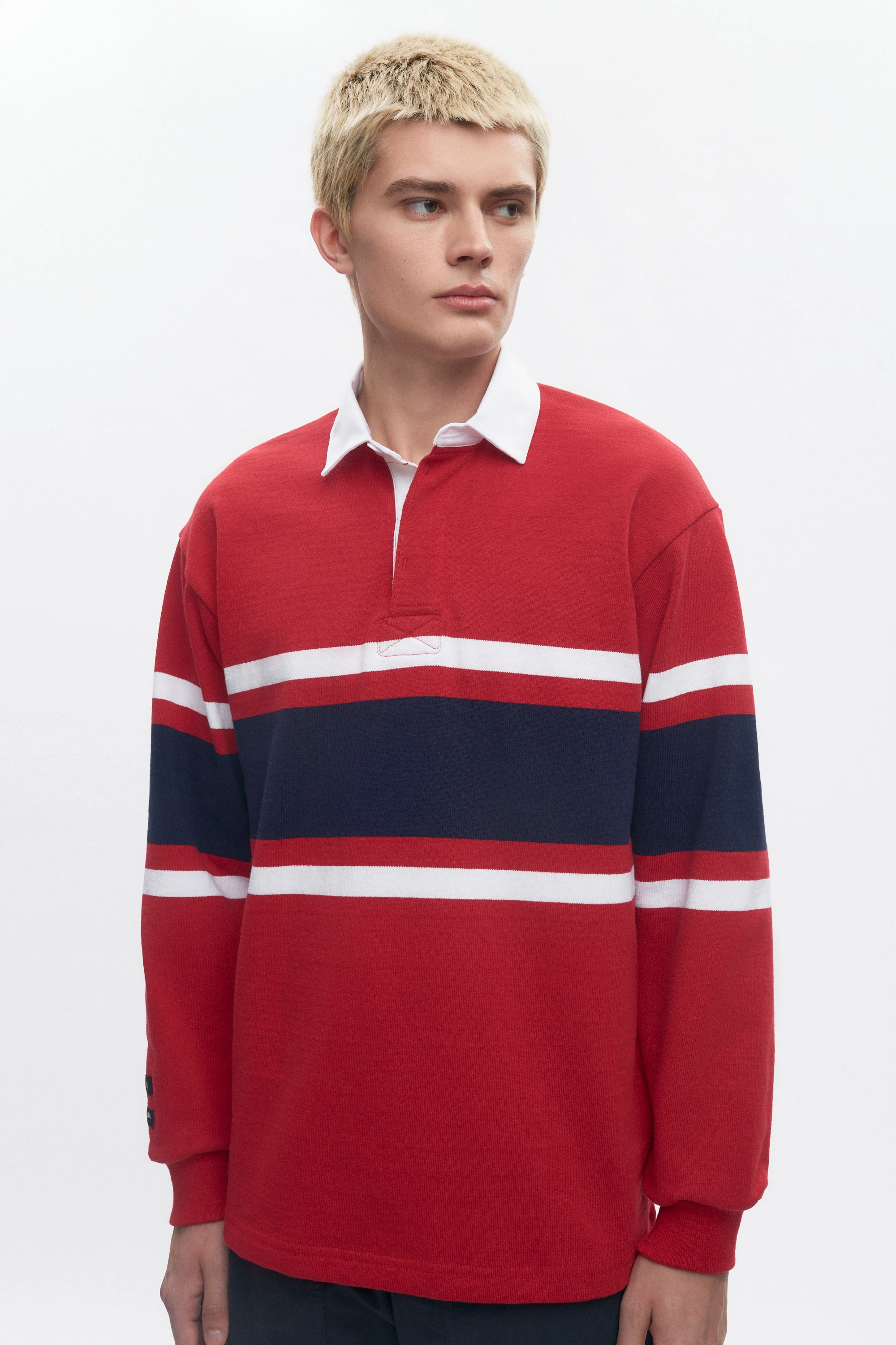Barbarian Rugby in Dark Red/Navy/White - Image 2