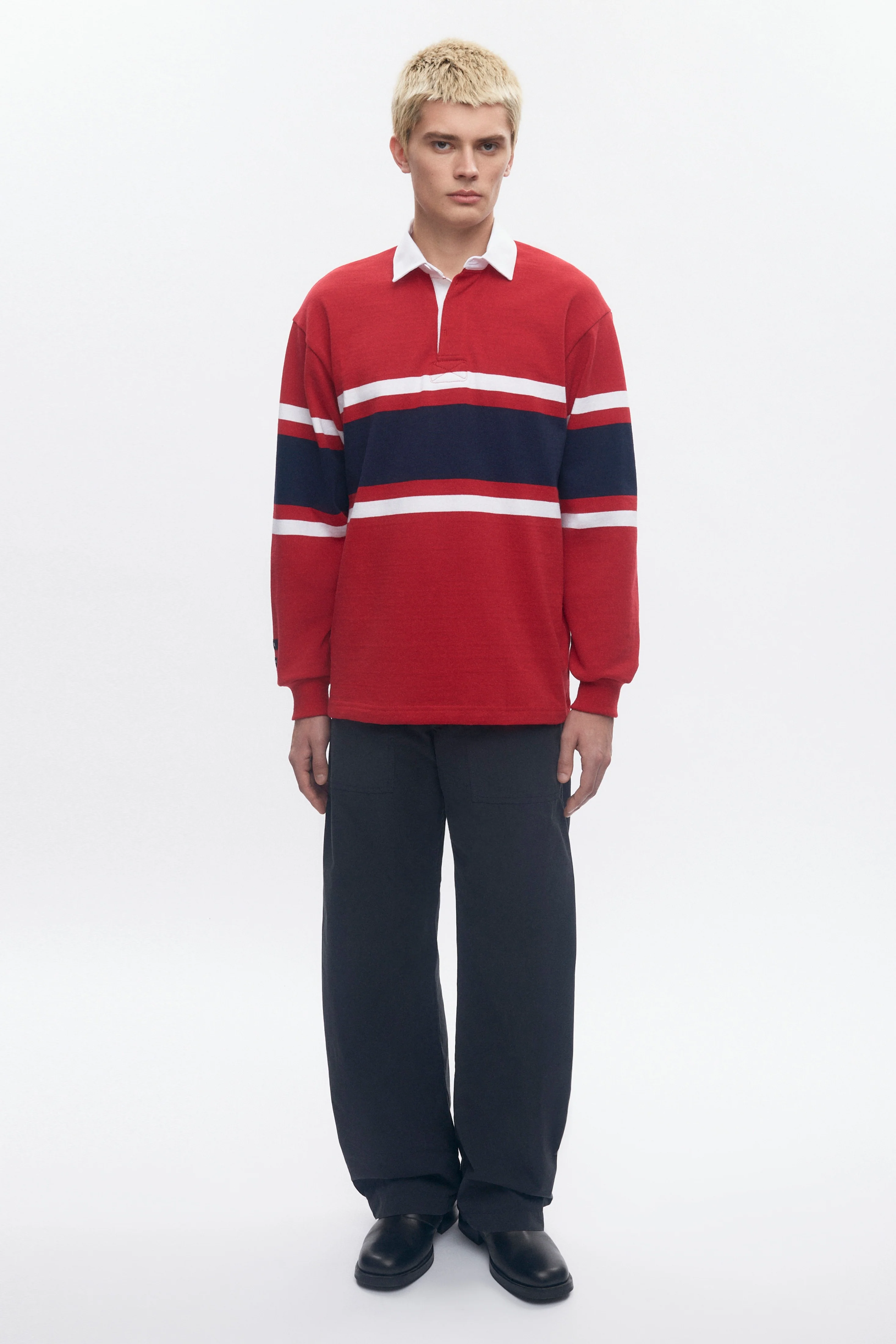Barbarian Rugby in Dark Red/Navy/White - Image 4