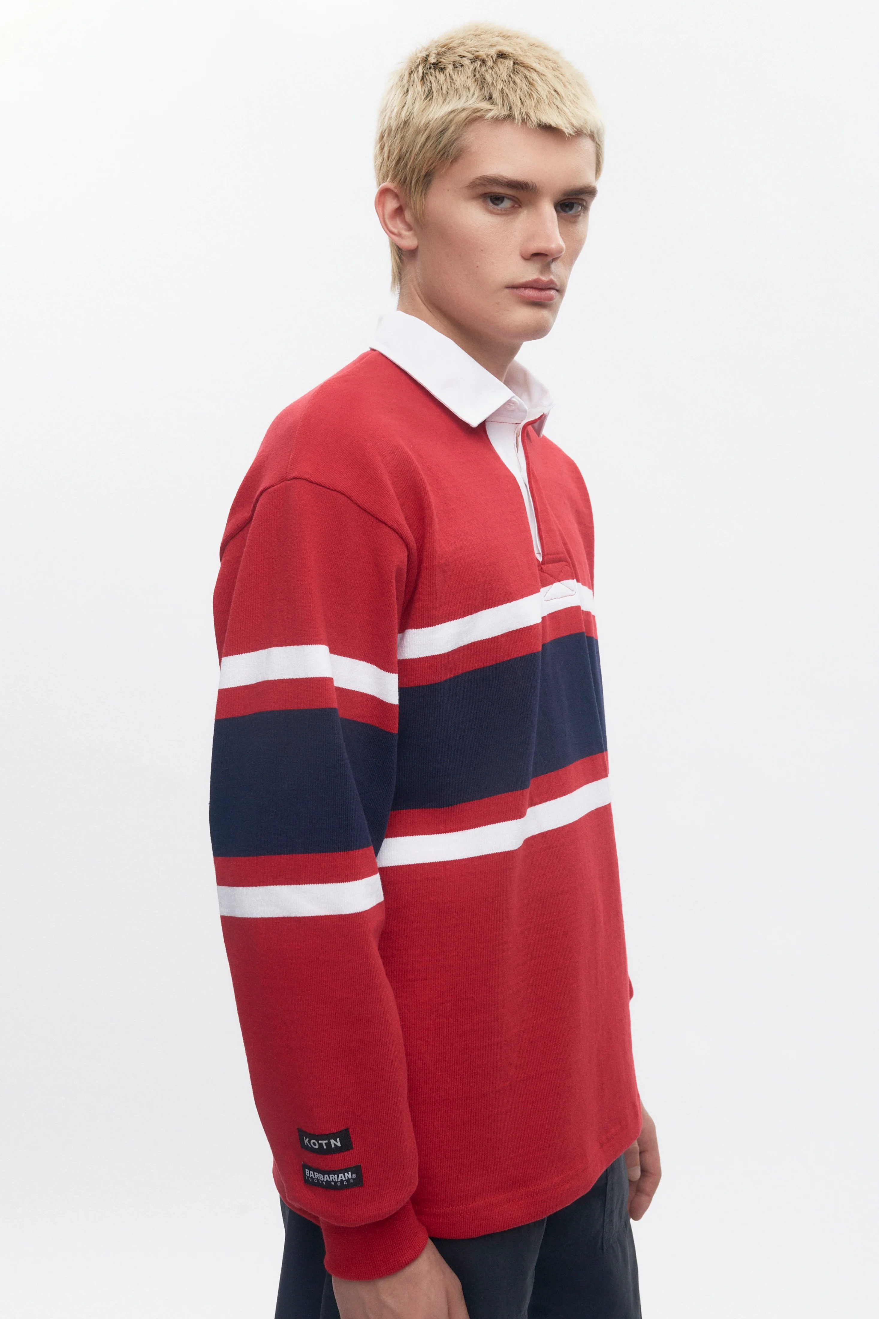 Barbarian Rugby in Dark Red/Navy/White - Image 5