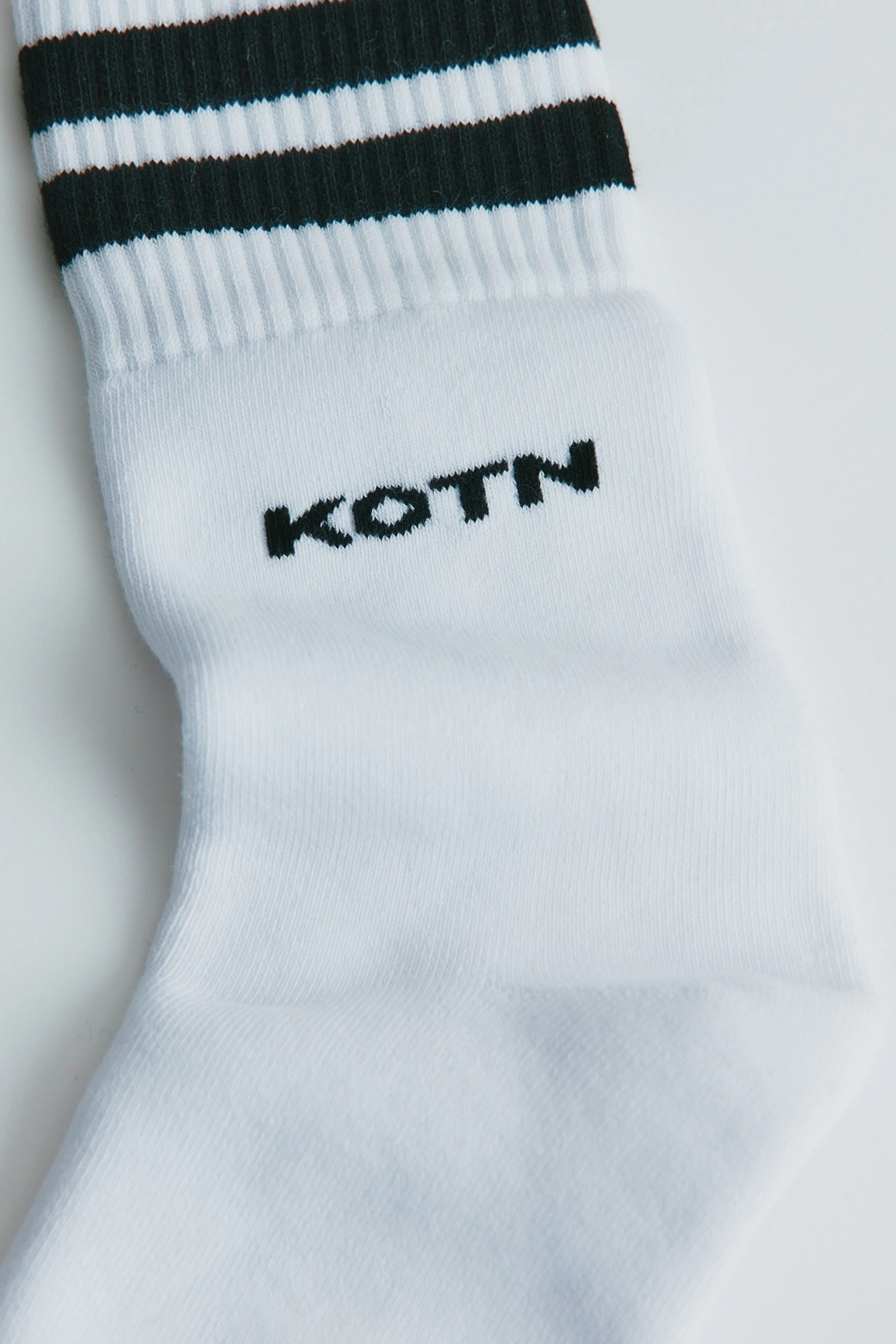 Crew Socks in Black Stripe - Image 3