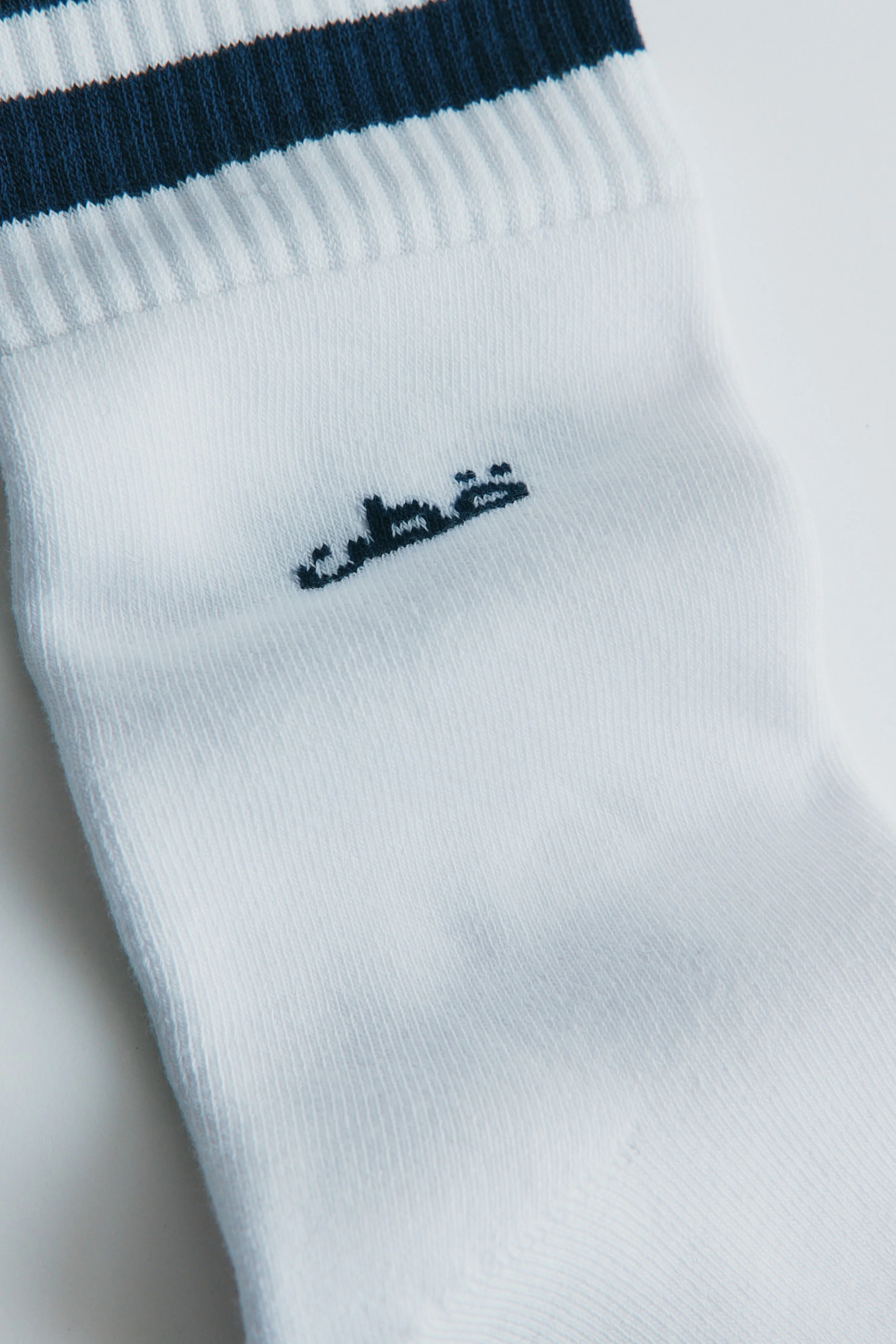 Crew Socks in Navy Stripe - Image 3