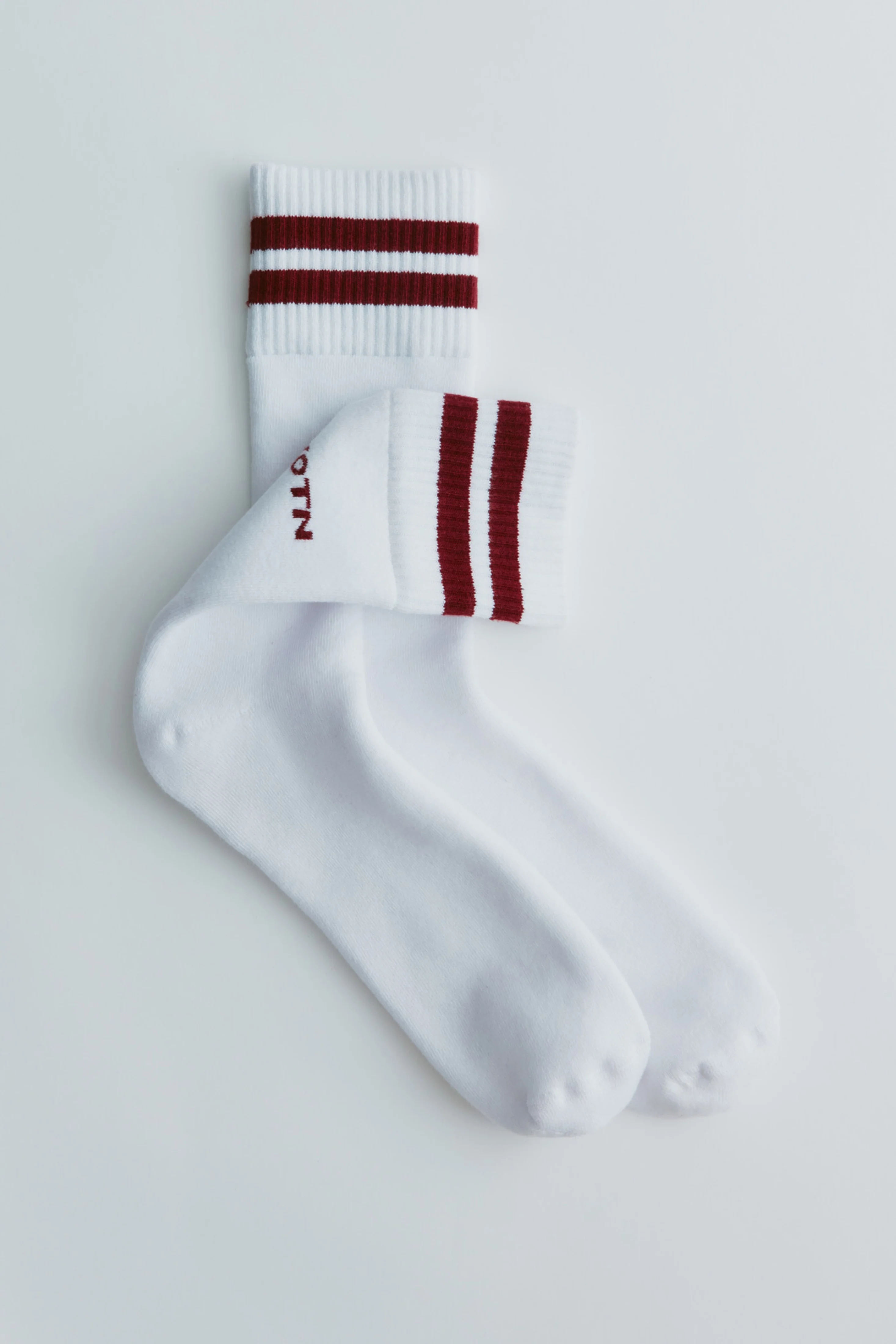 Crew Socks in Sunstar Red Stripe - Image 2