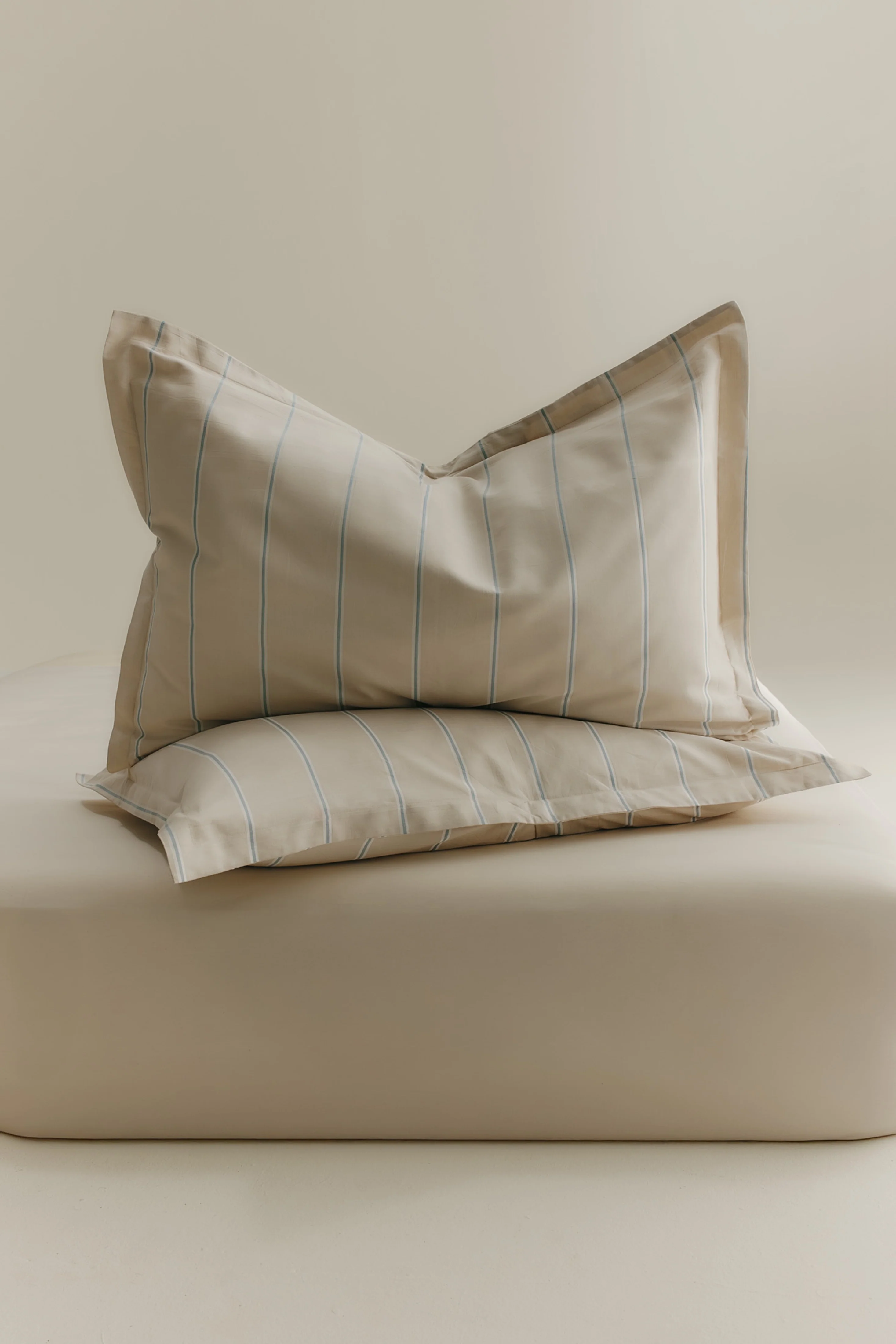 Duvet Cover and Sham Set in Sand/Natural Stripe - Image 6