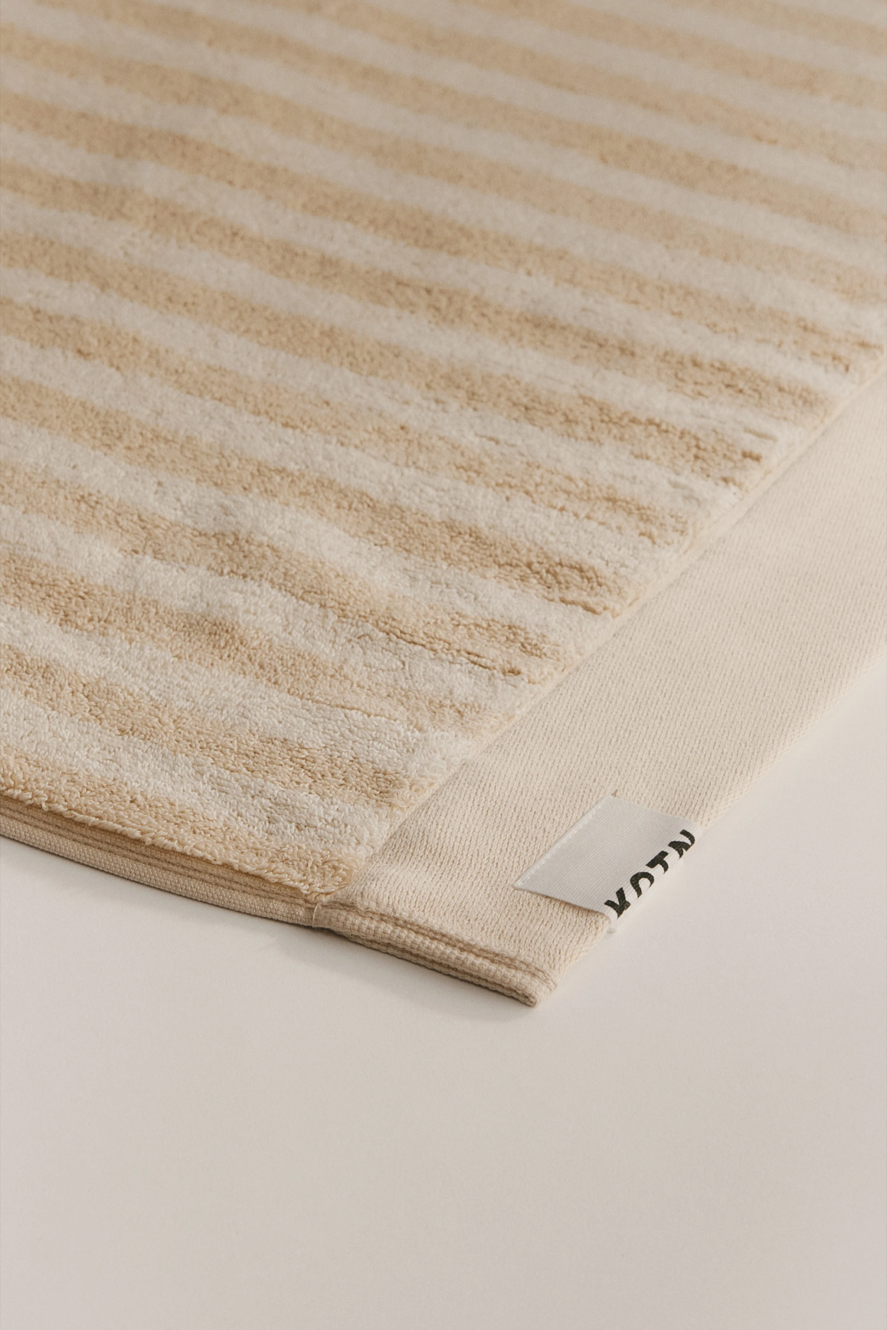 Egyptian Cotton Hand Towel (2 Pack) in Wood Ash Stripe - Image 3
