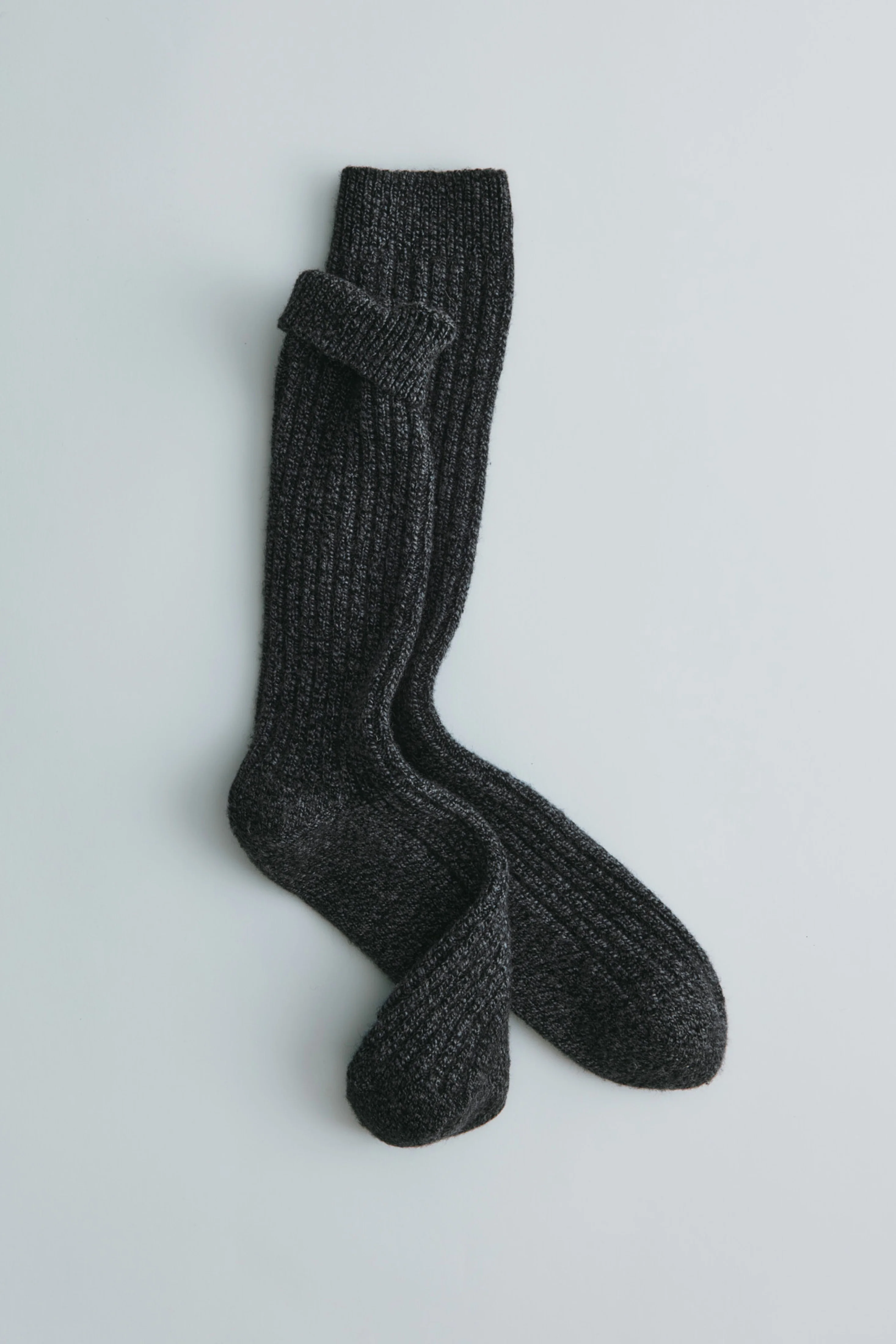 Highlands Sweater Socks in Black/Charcoal - Image 3