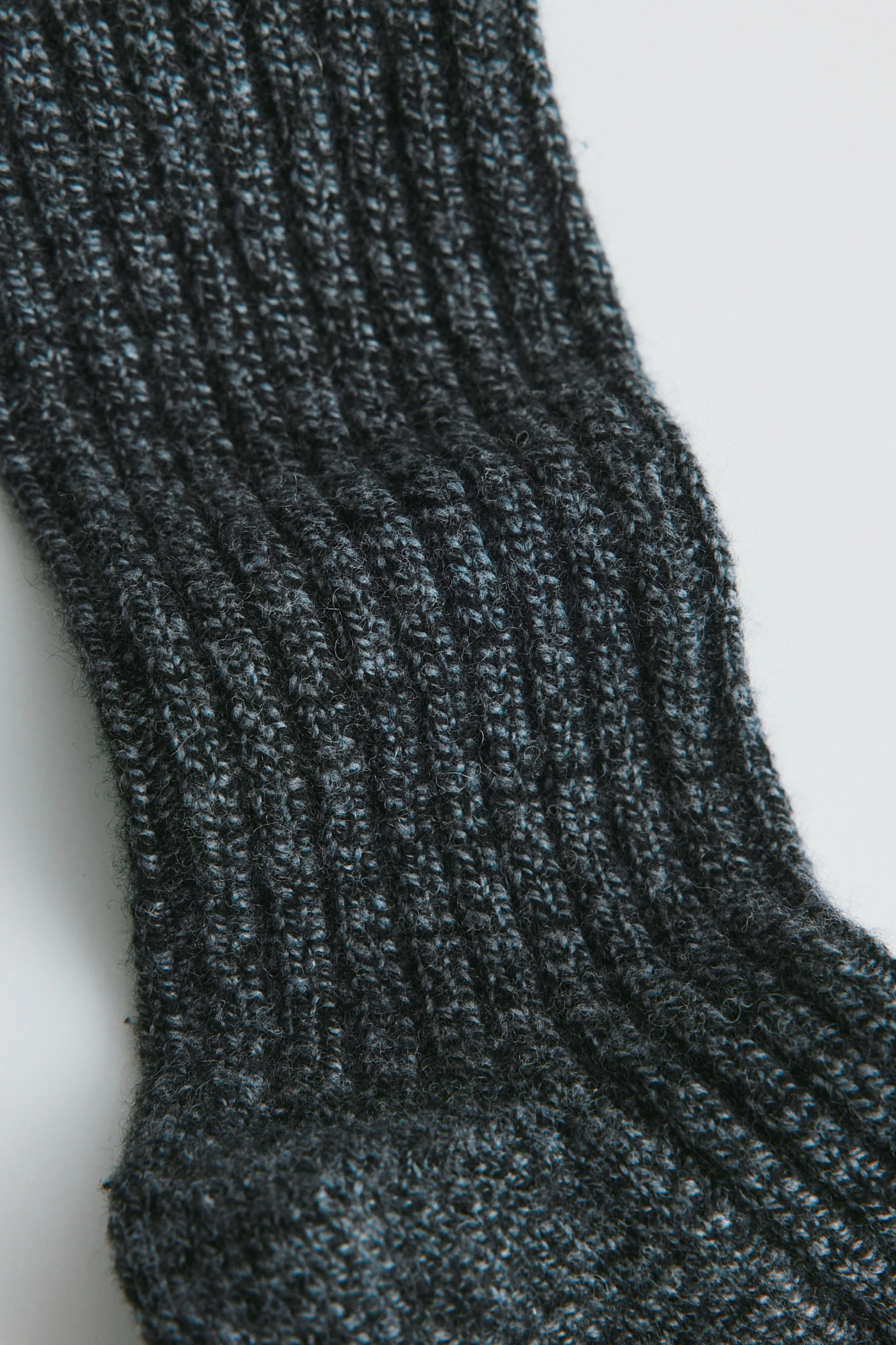 Highlands Sweater Socks in Black/Charcoal - Image 4