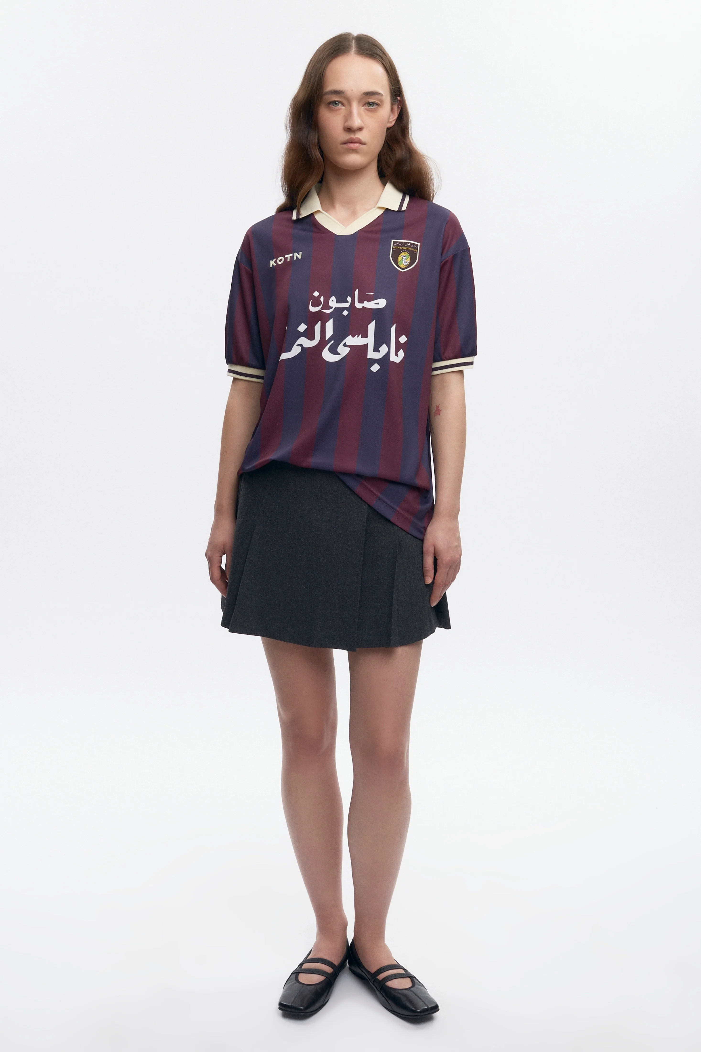 Kotn SS Soccer Jersey in Plum/Navy - Image 3