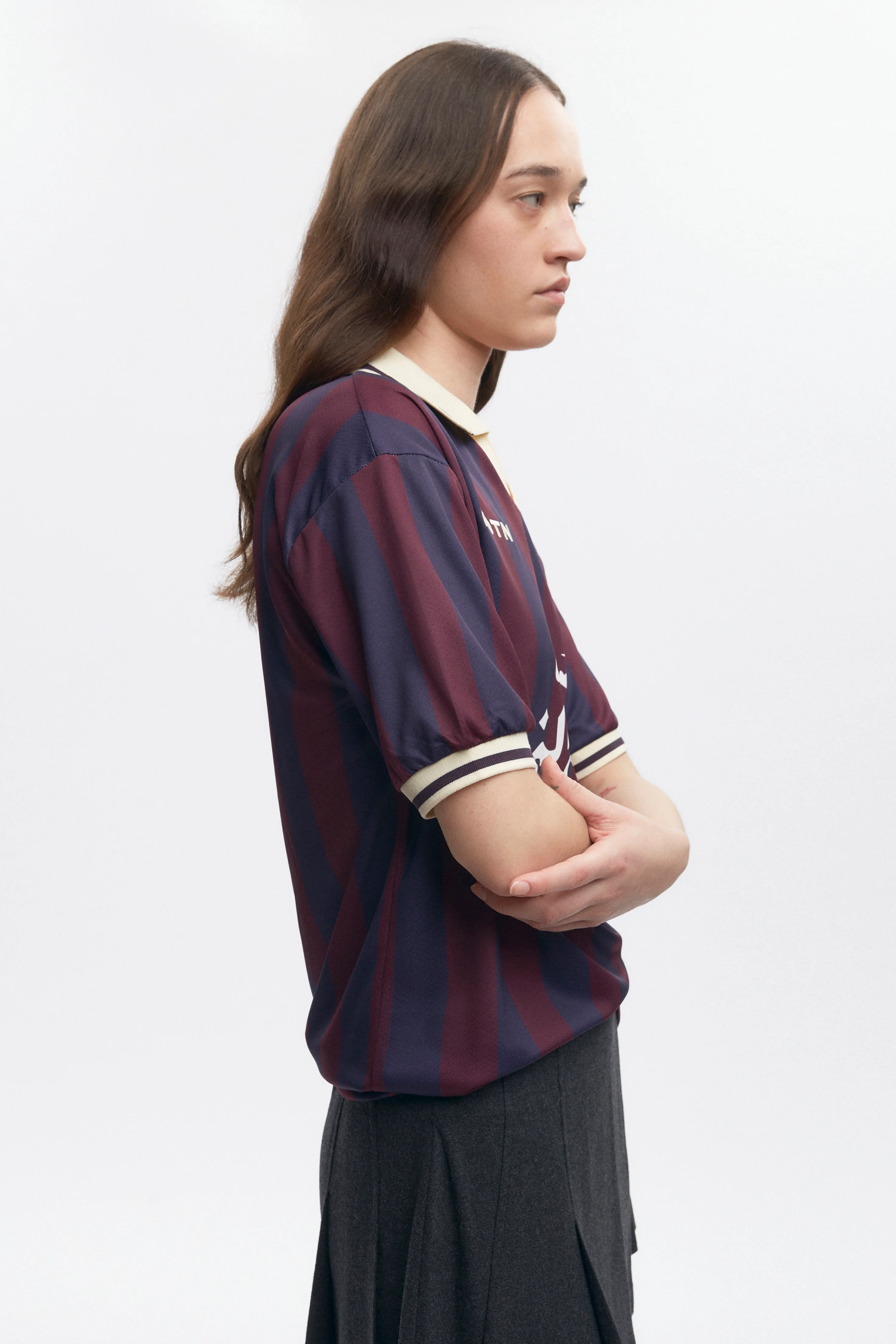 Kotn SS Soccer Jersey in Plum/Navy - Image 5
