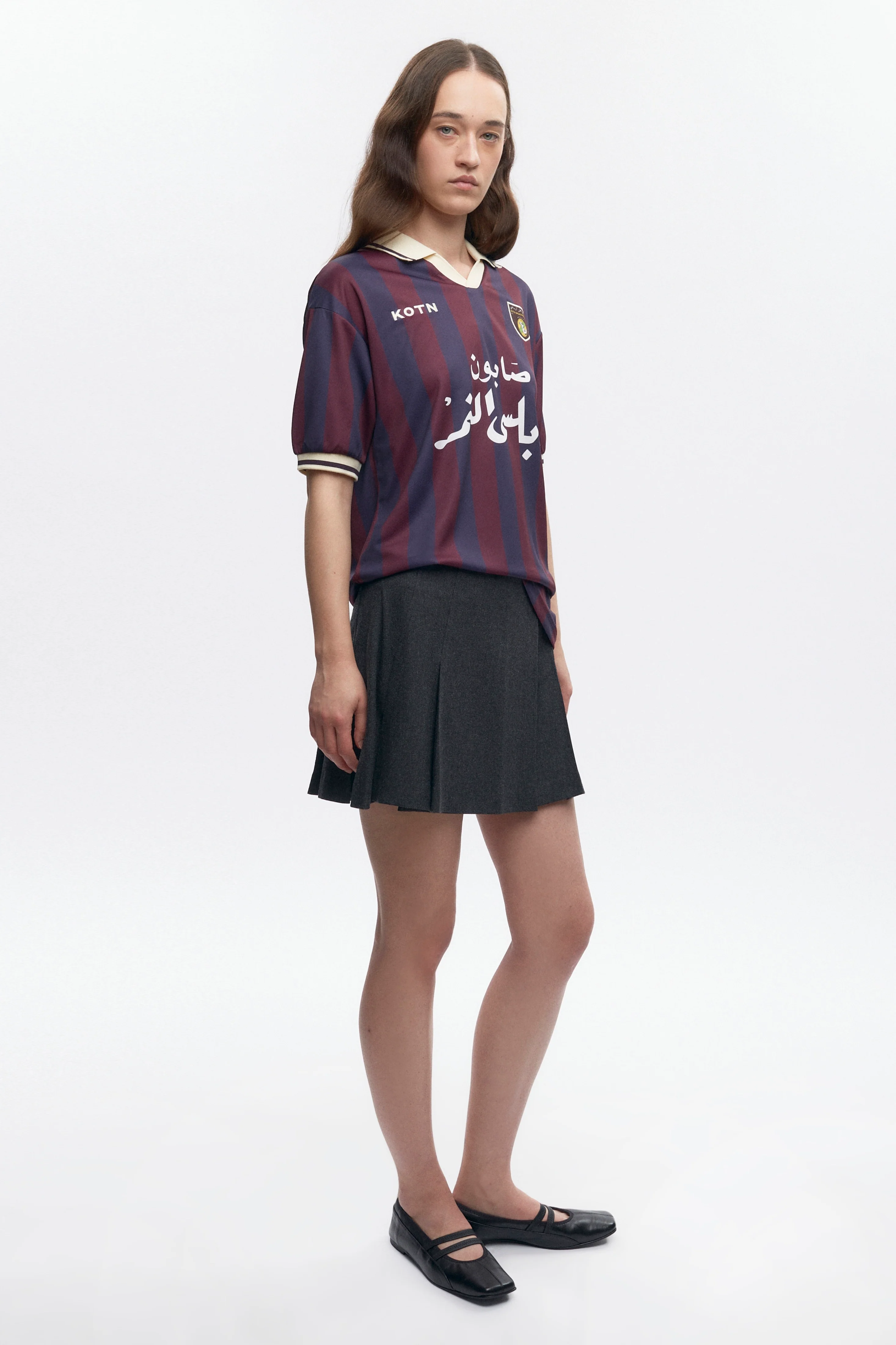 Kotn SS Soccer Jersey in Plum/Navy - Image 8