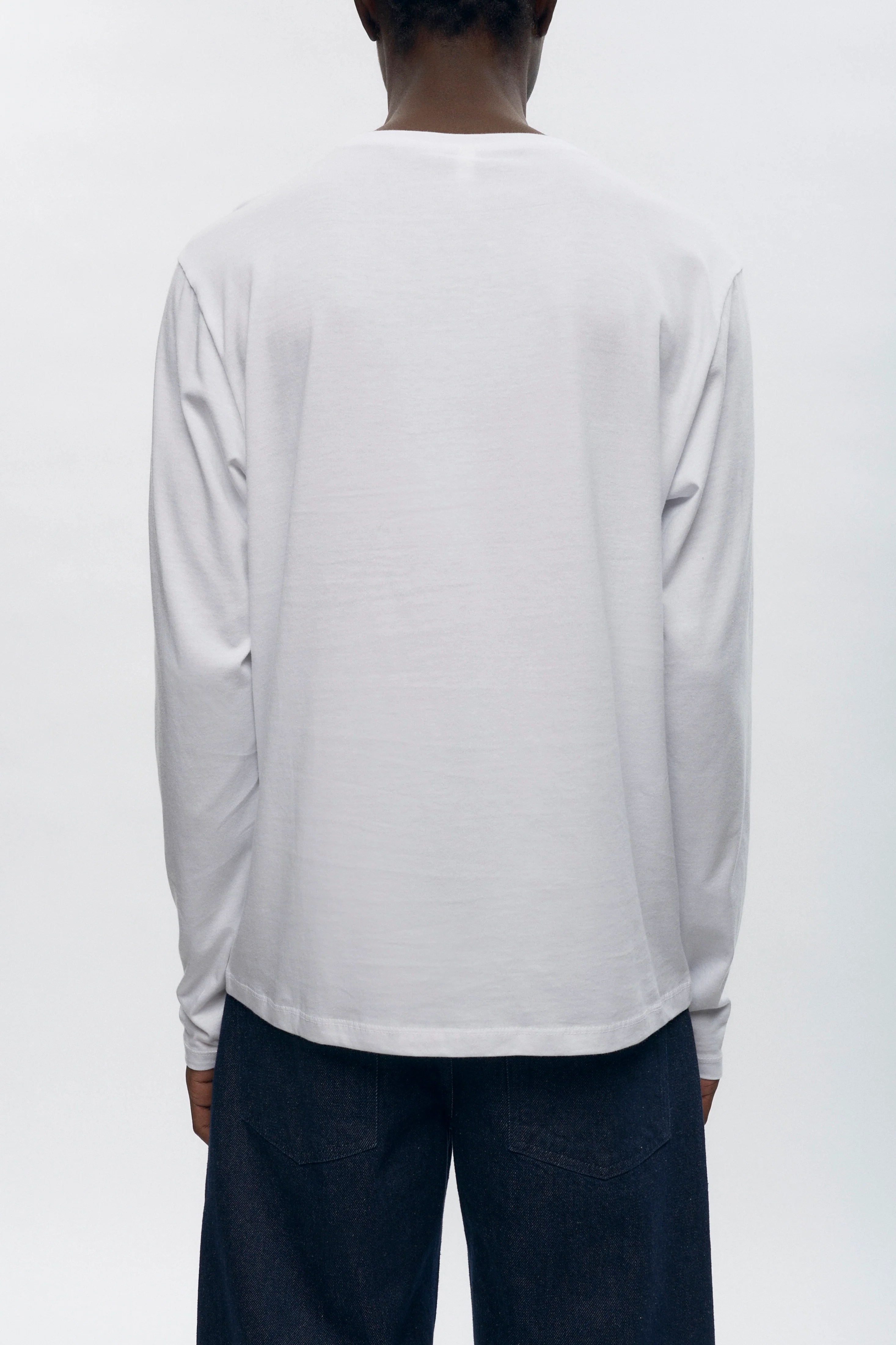Unisex Essential Longsleeve in White - Image 5