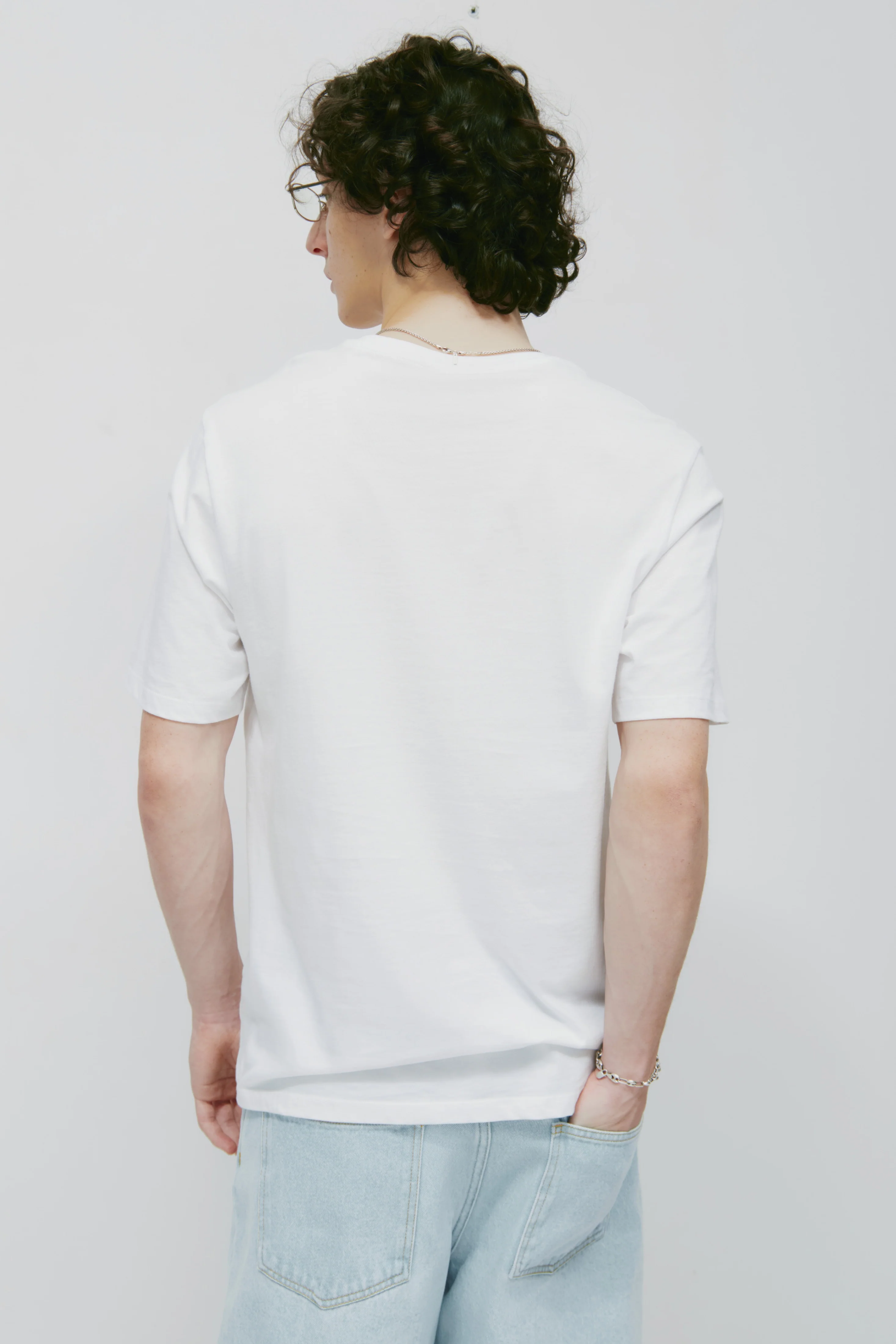 Men's Essential Crew in White - Image 4