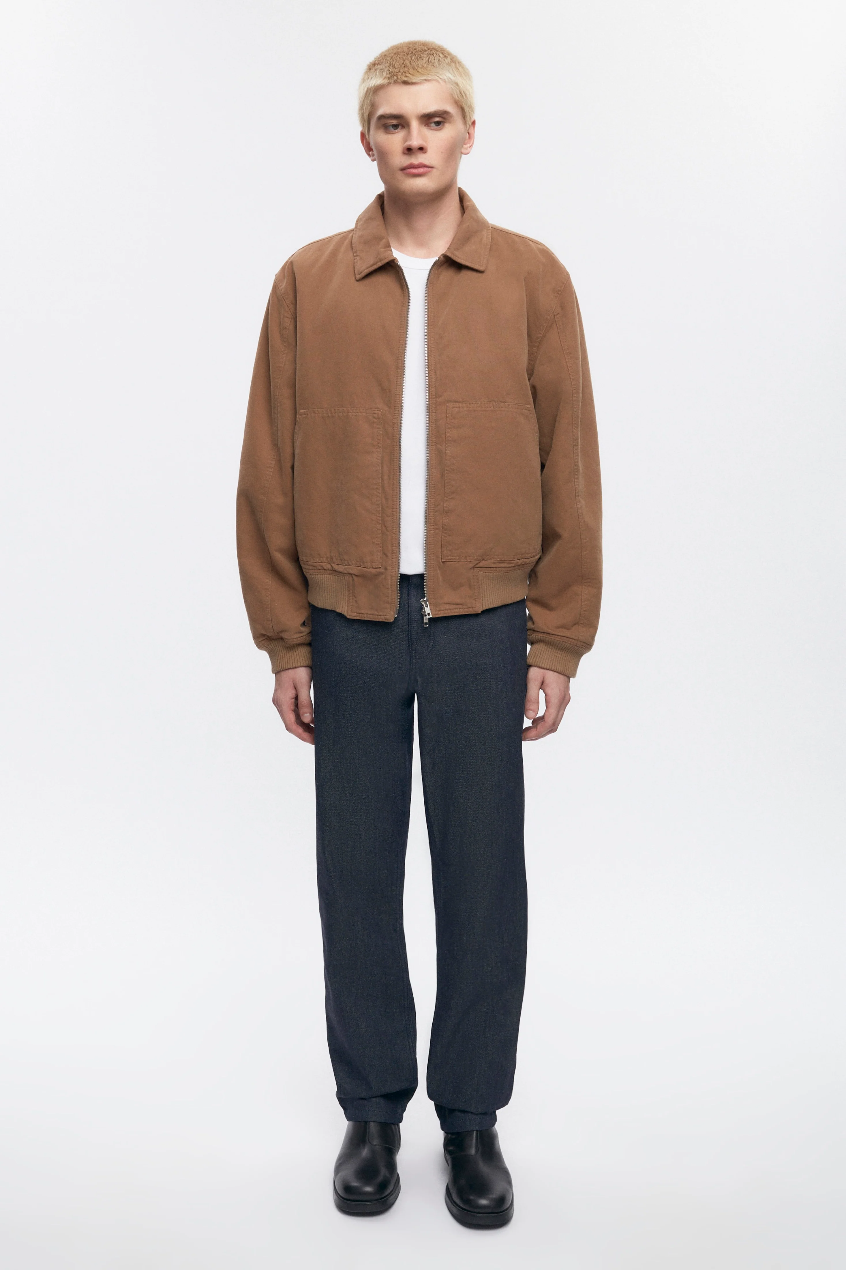 Men's A-2 Bomber Jacket in Washed Otter - Image 3
