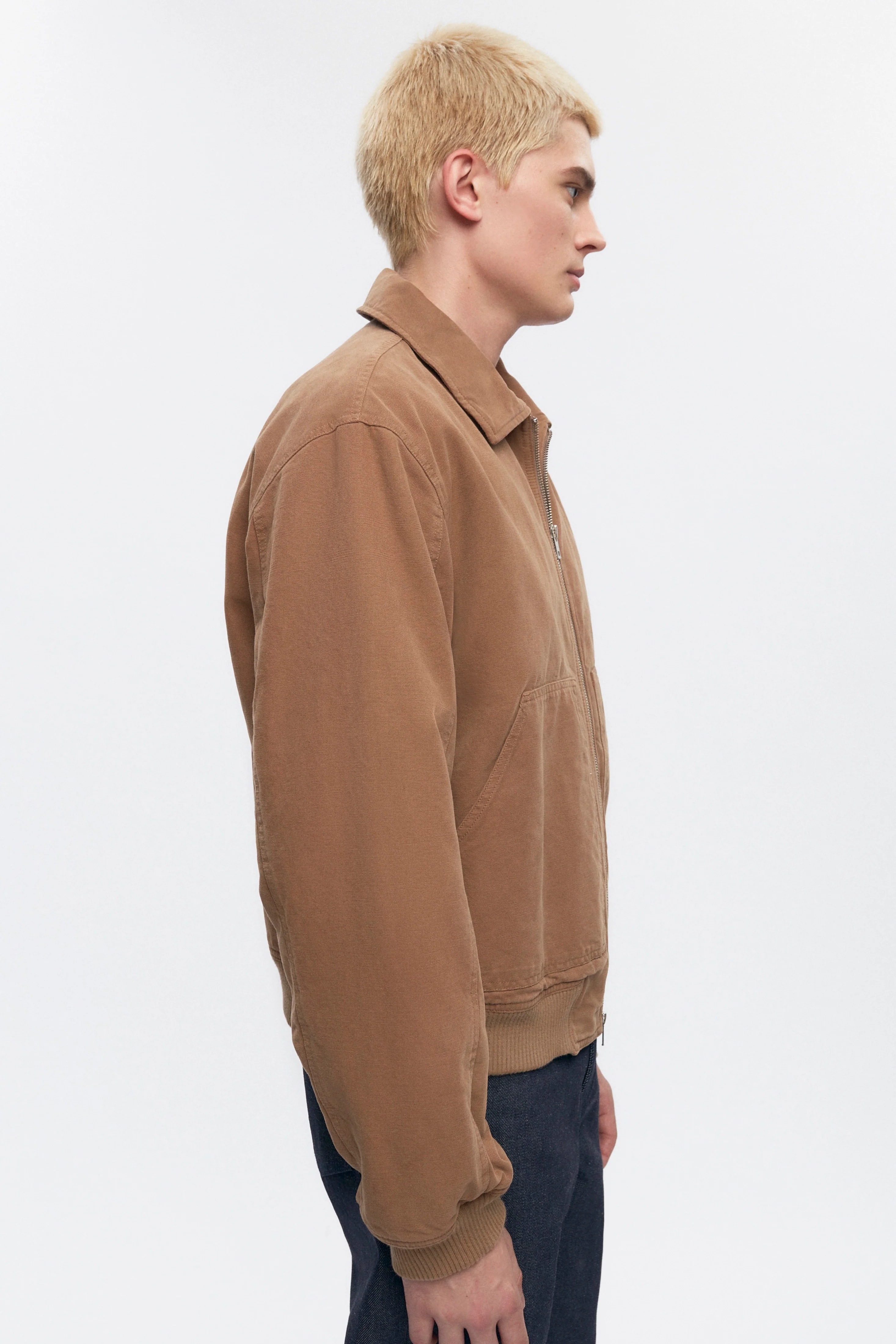Men's A-2 Bomber Jacket in Washed Otter - Image 4
