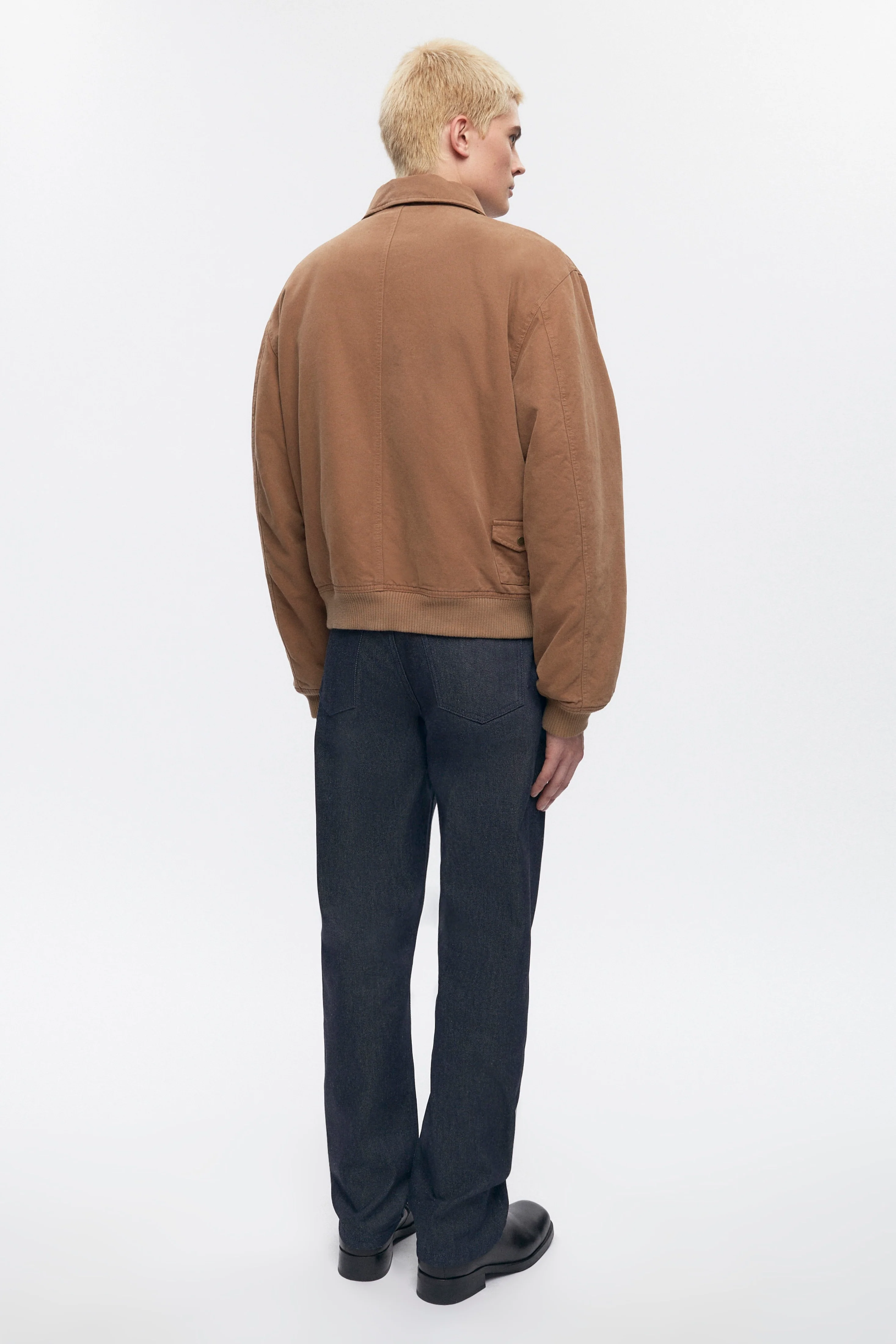 Men's A-2 Bomber Jacket in Washed Otter - Image 7