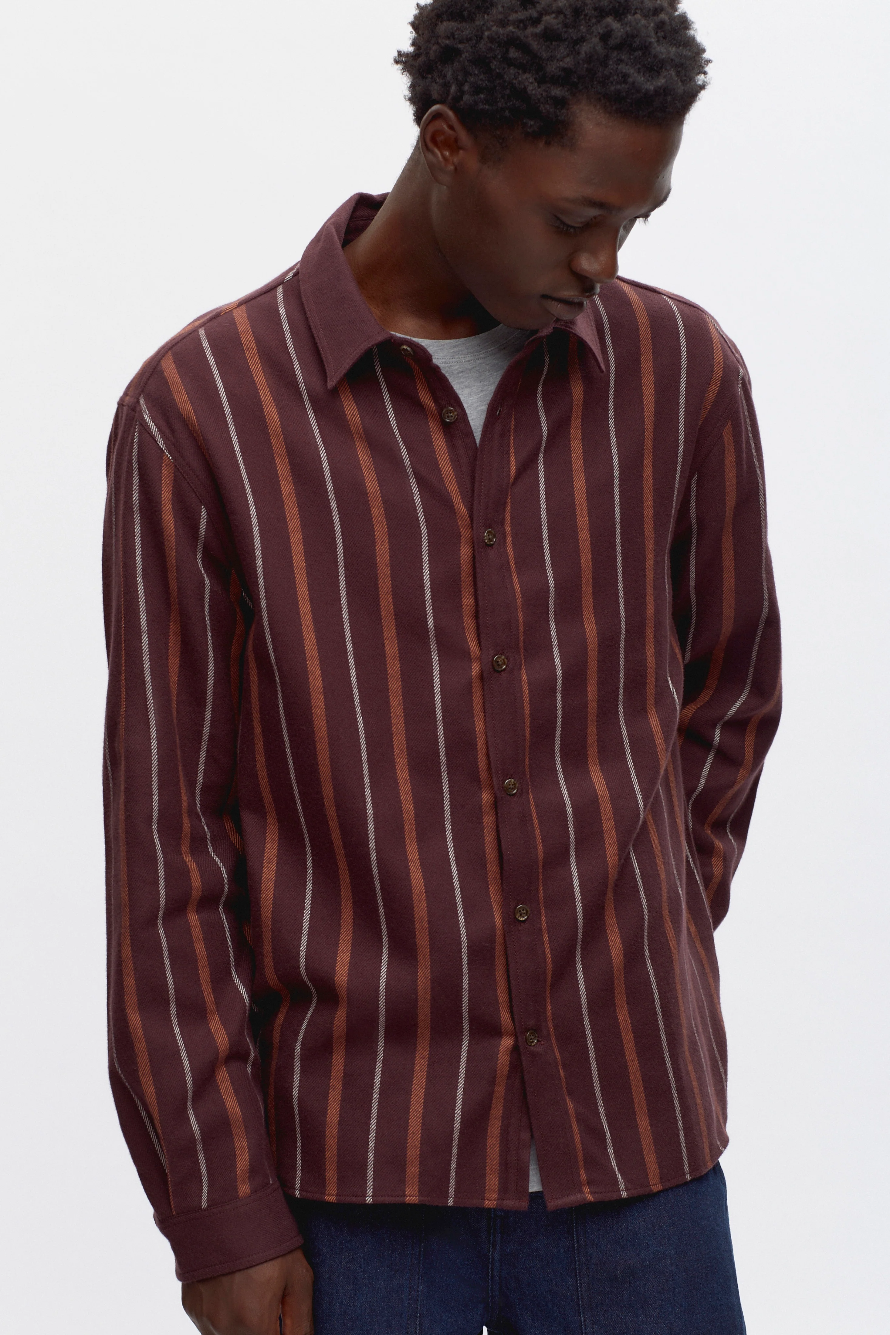 Abaza Shirt in Burgundy - Image 2