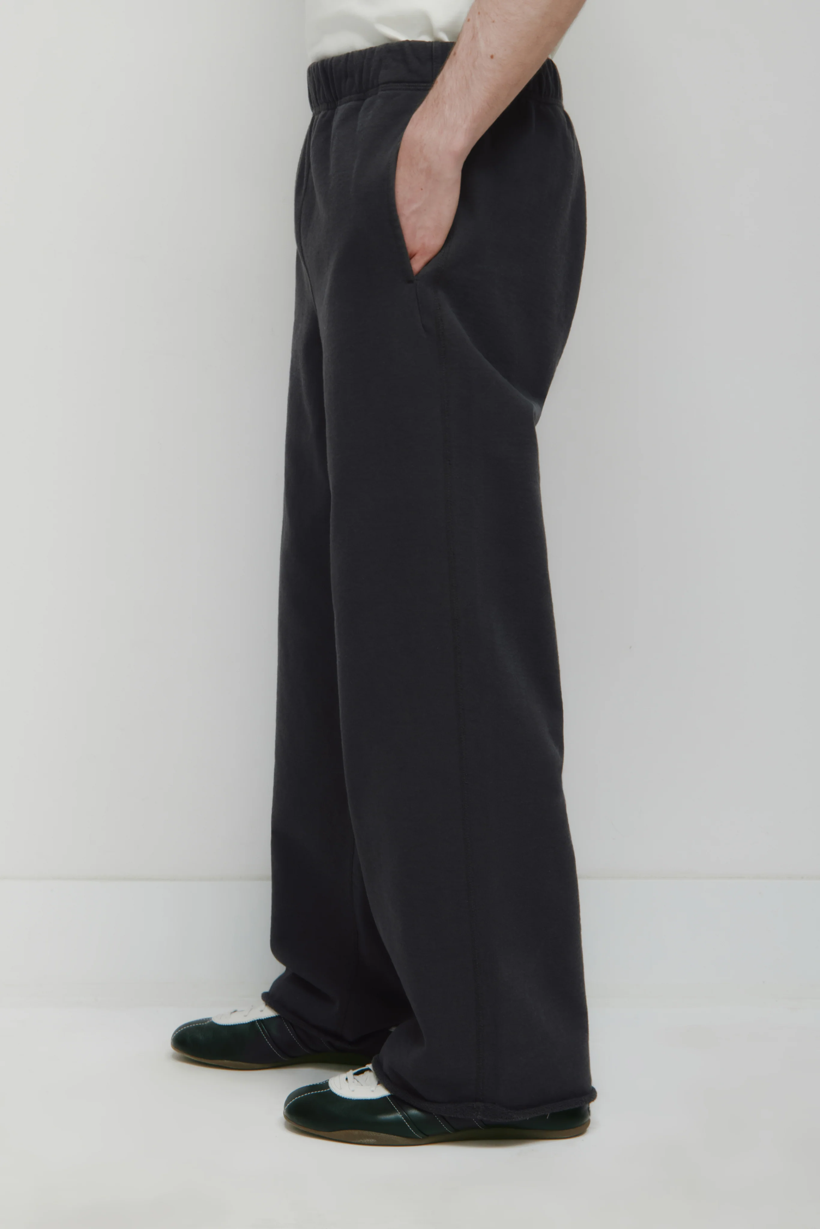 Men's Asr Cut-off Sweatpant in Almost Black - Image 3