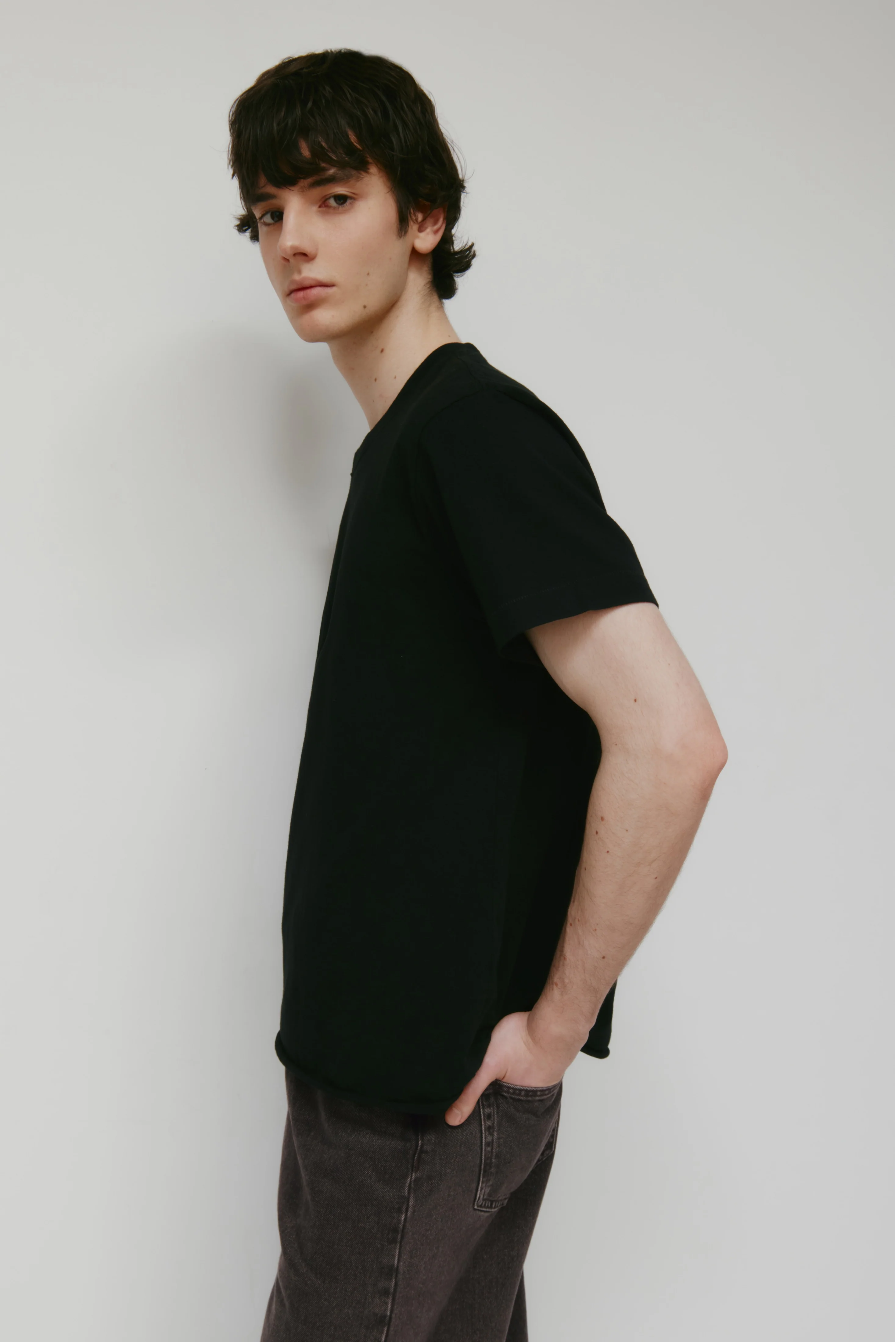 Men's Band Tee in Black - Image 3