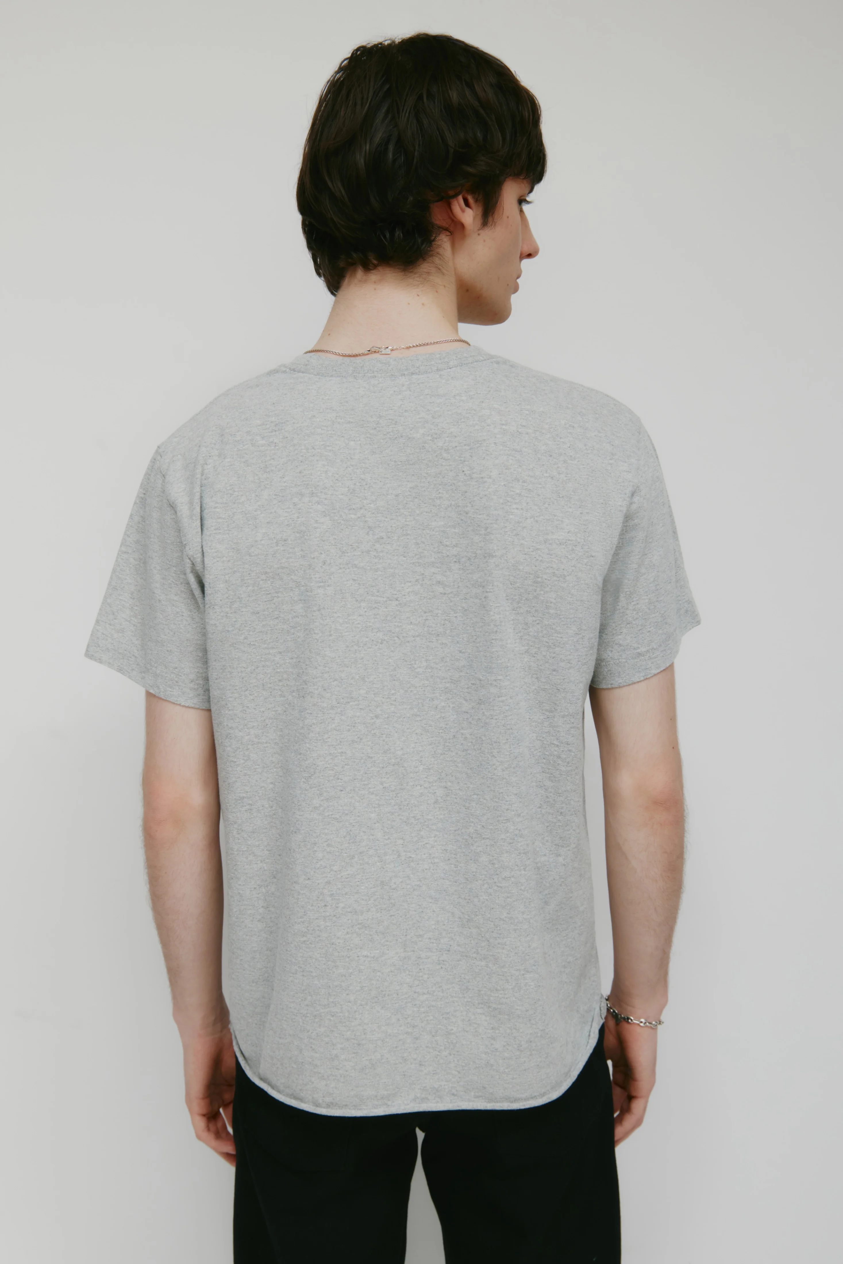 Men's Band Tee in Heather Grey - Image 4