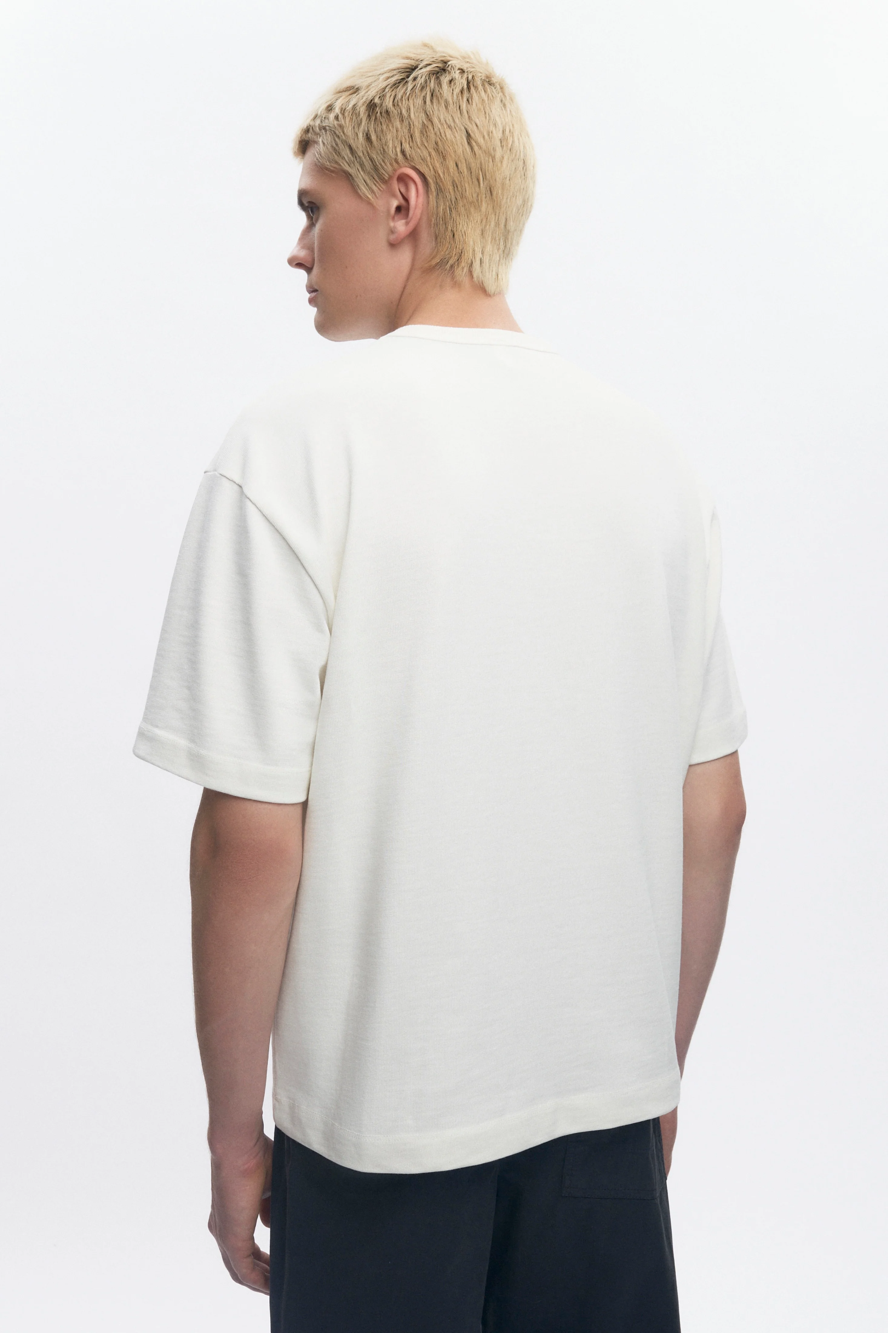 Men's Box Slub Tee in Marshmallow - Image 5