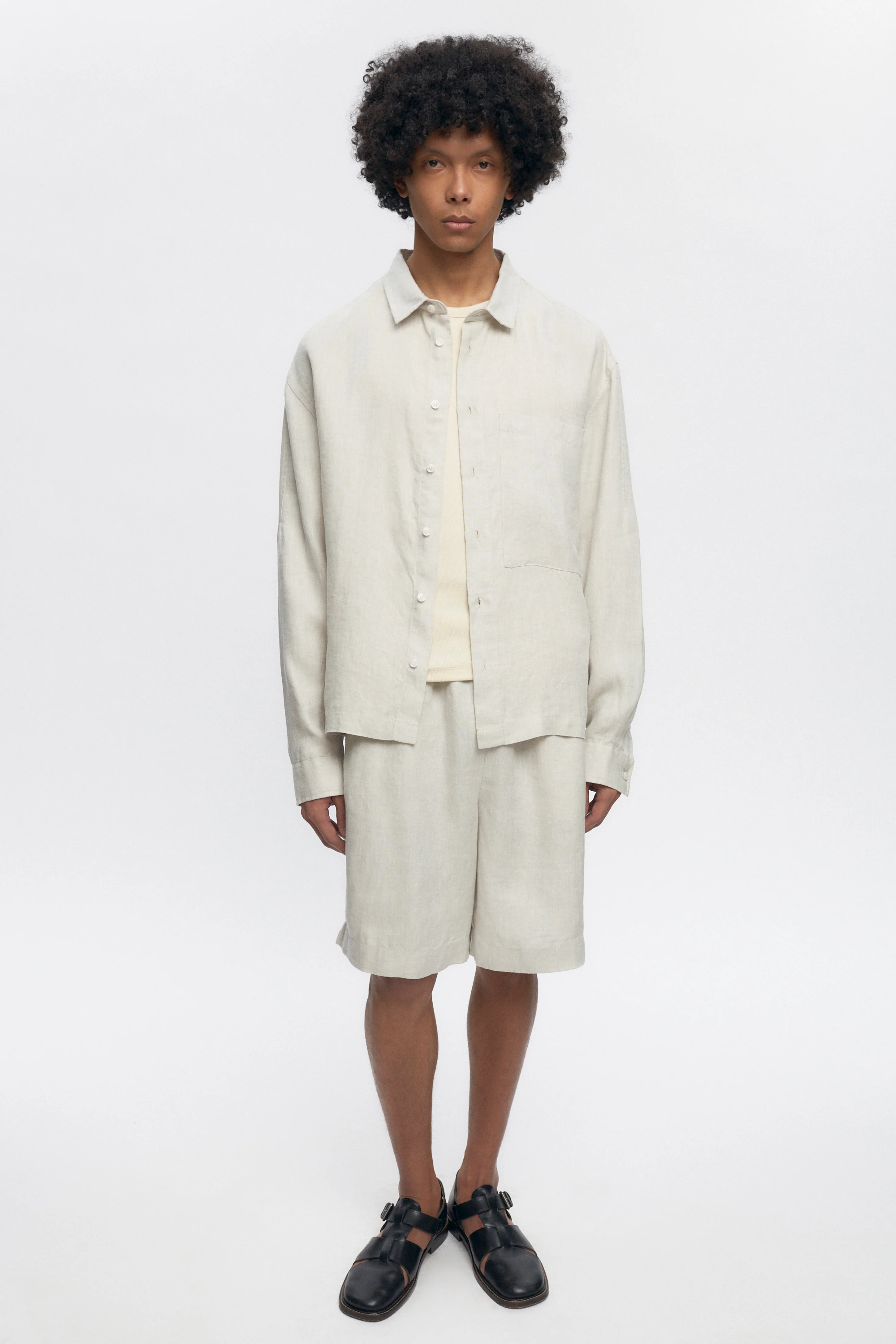 Cairo Linen Shirt in Natural - Image 2