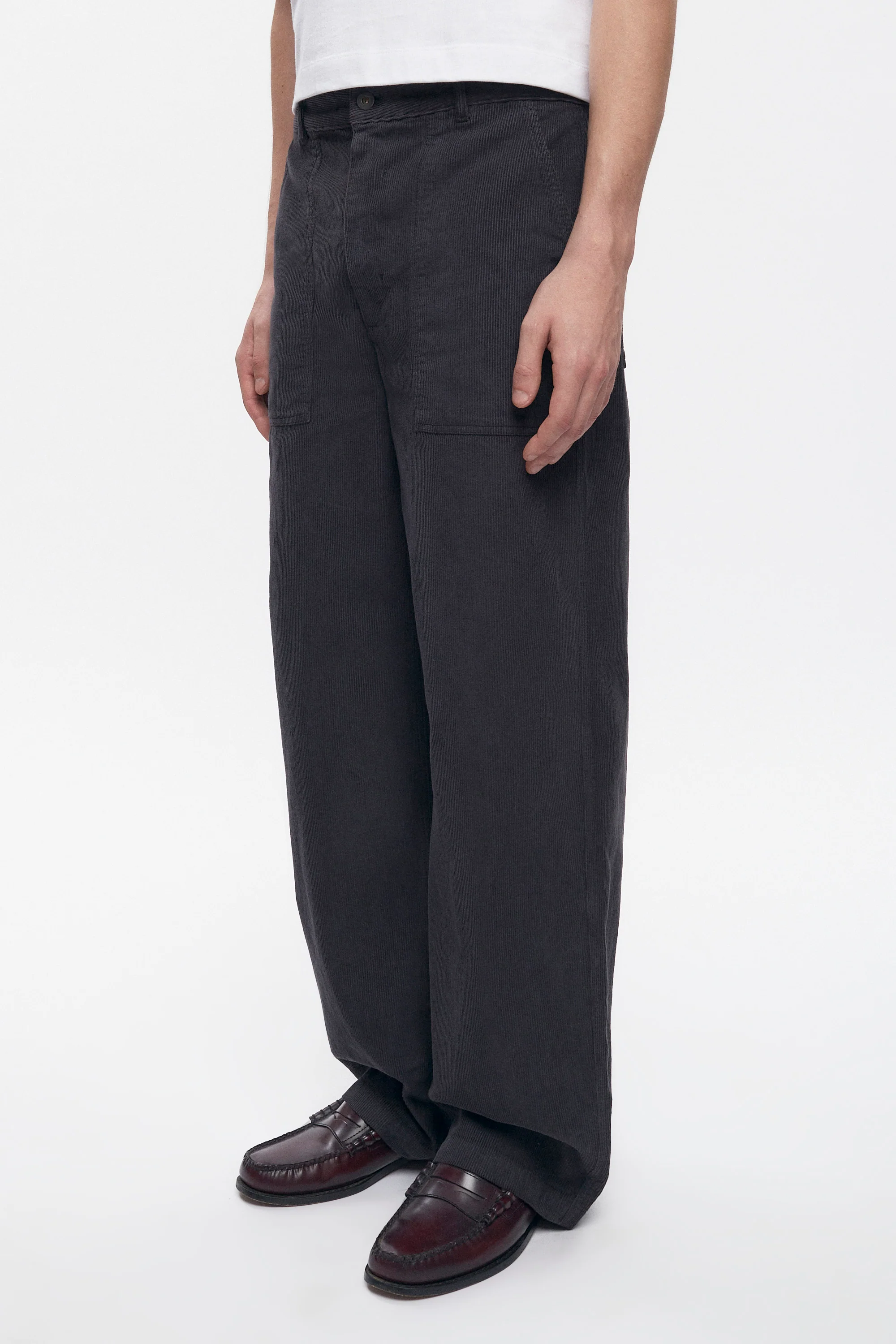 Men's Cord Work Pant in Black - Image 4