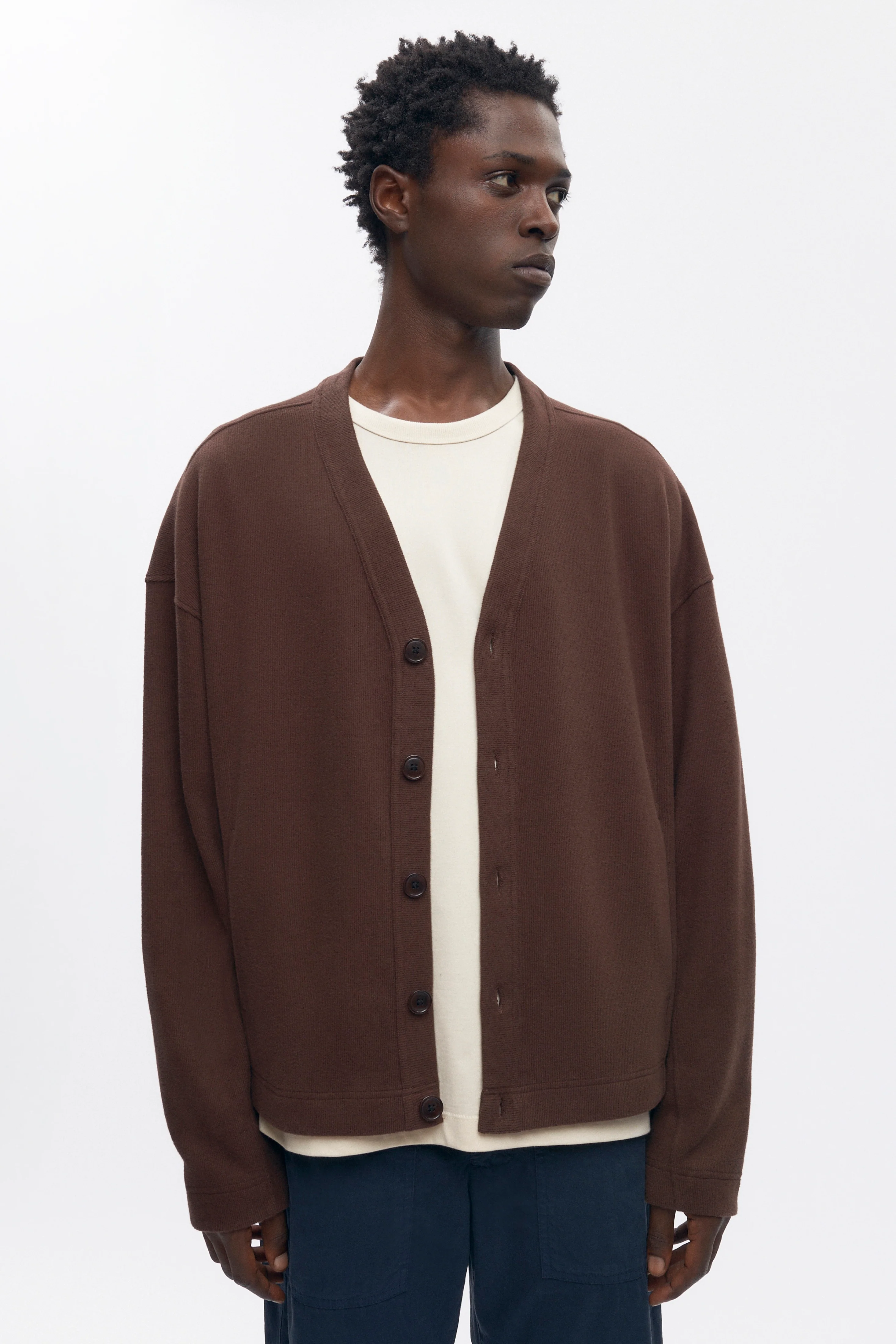 Men's Cozy Cardigan in Coffee Bean