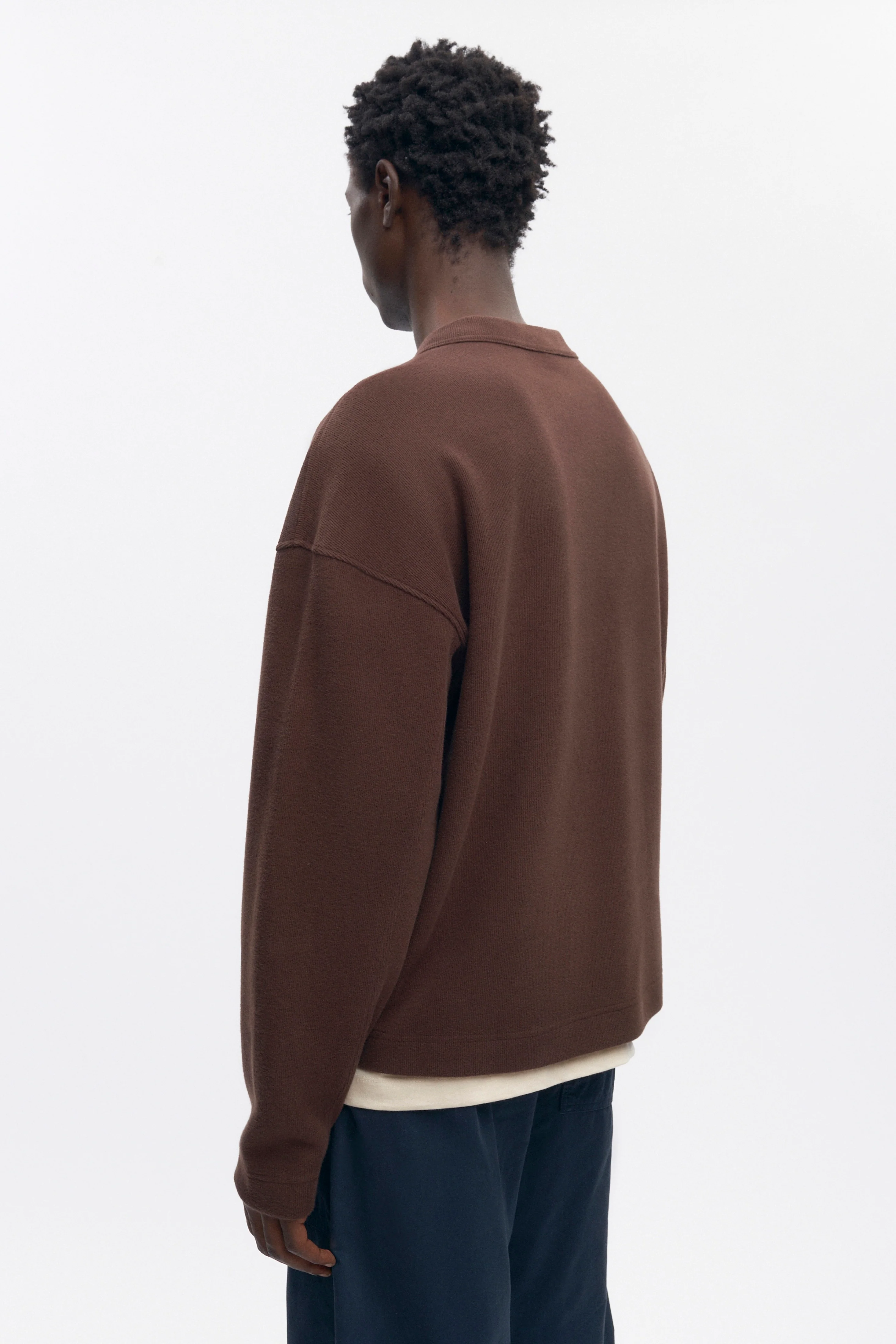 Men's Cozy Cardigan in Coffee Bean - Image 5