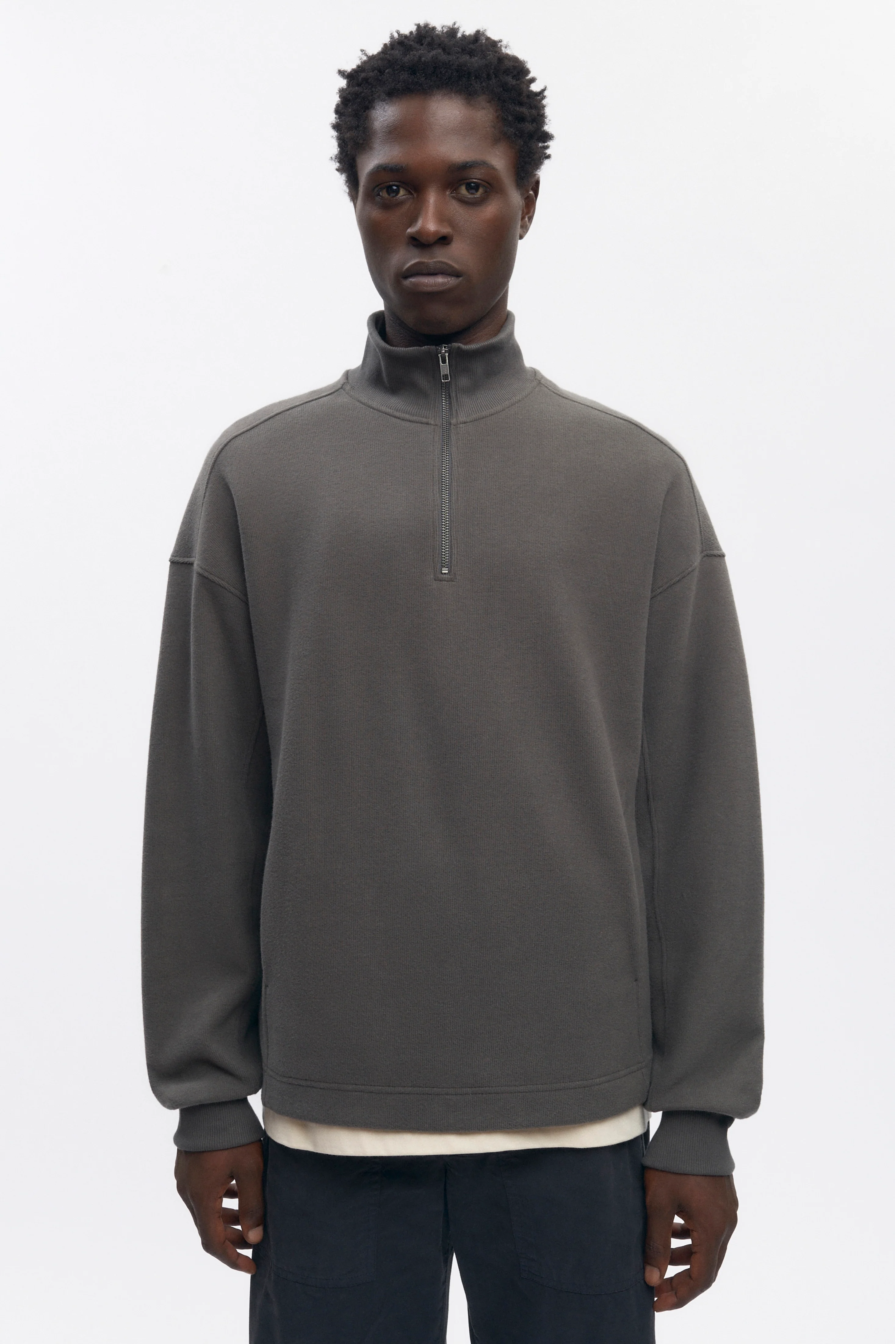 Men's Cozy Quarter Zip in Beluga