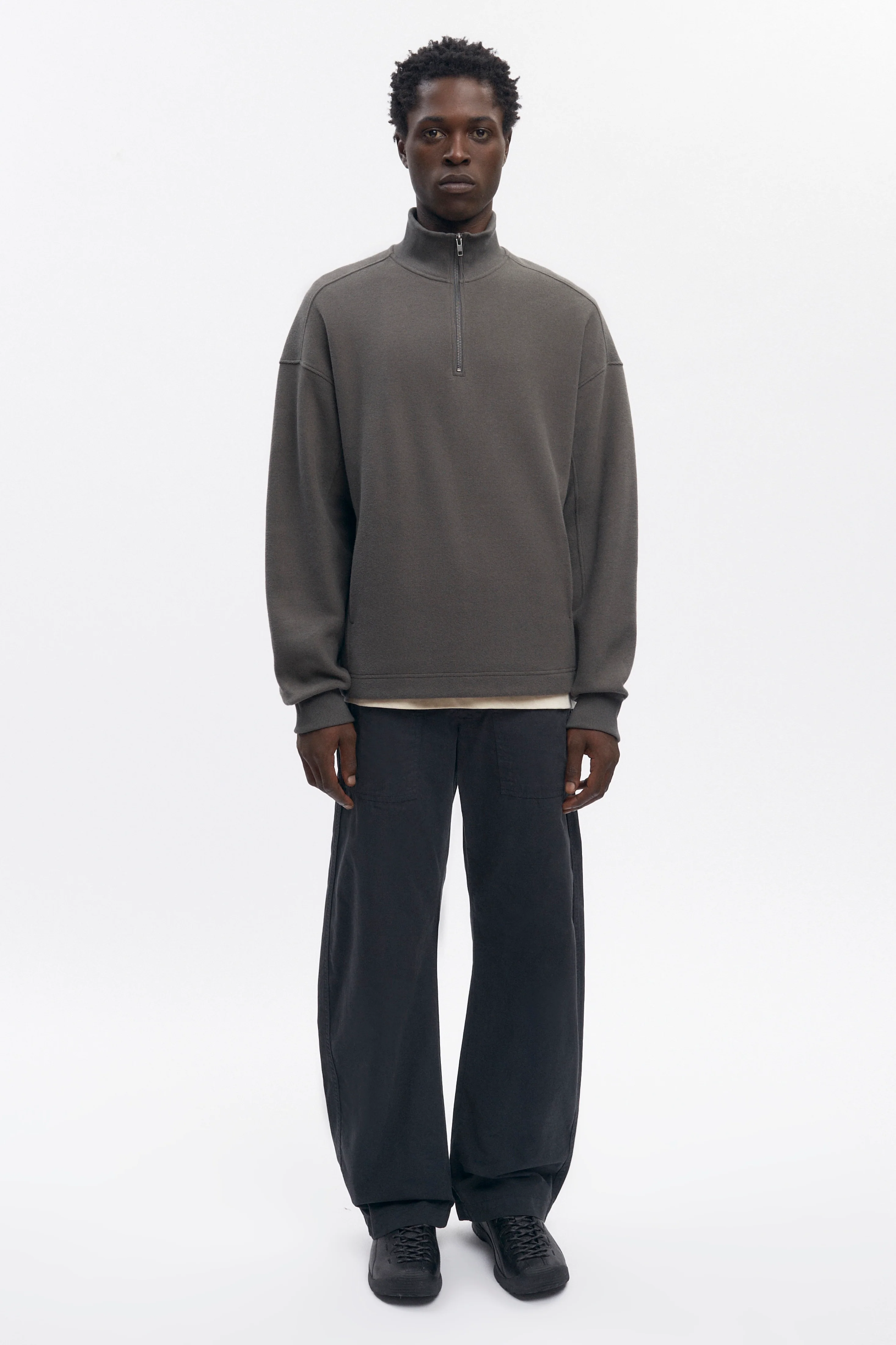 Men's Cozy Quarter Zip in Beluga - Image 2