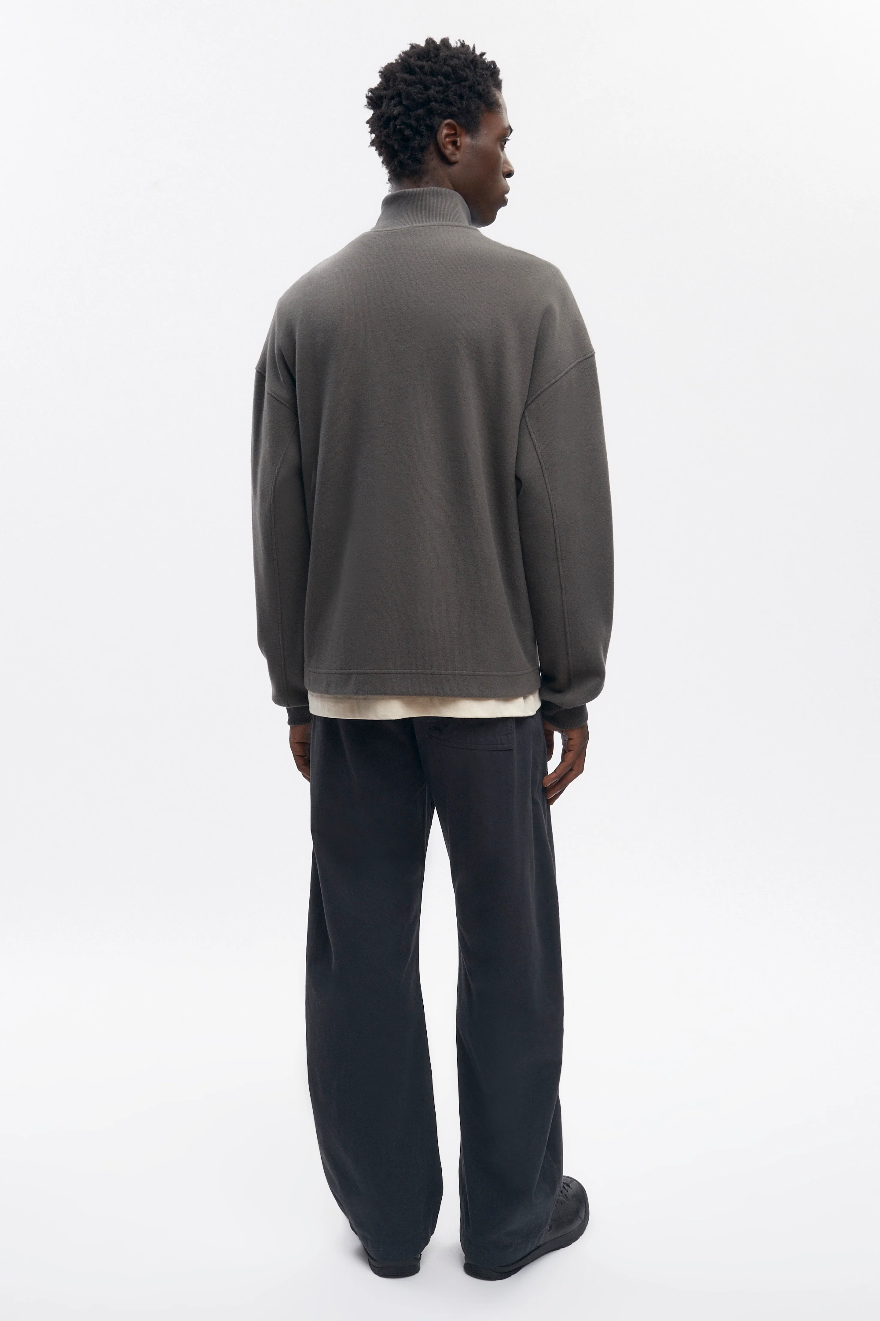 Men's Cozy Quarter Zip in Beluga - Image 6