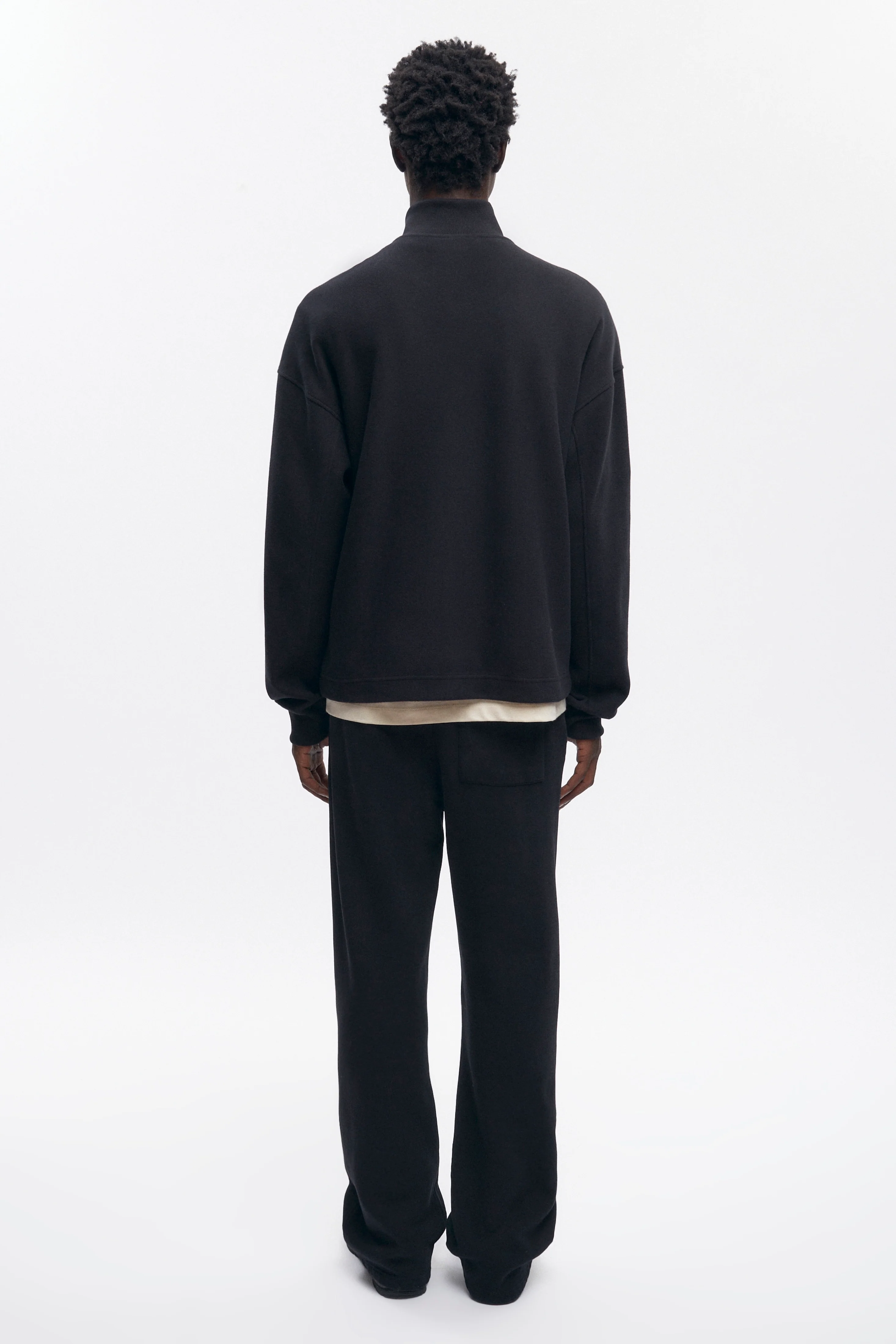 Men's Cozy Quarter Zip in Black - Image 7