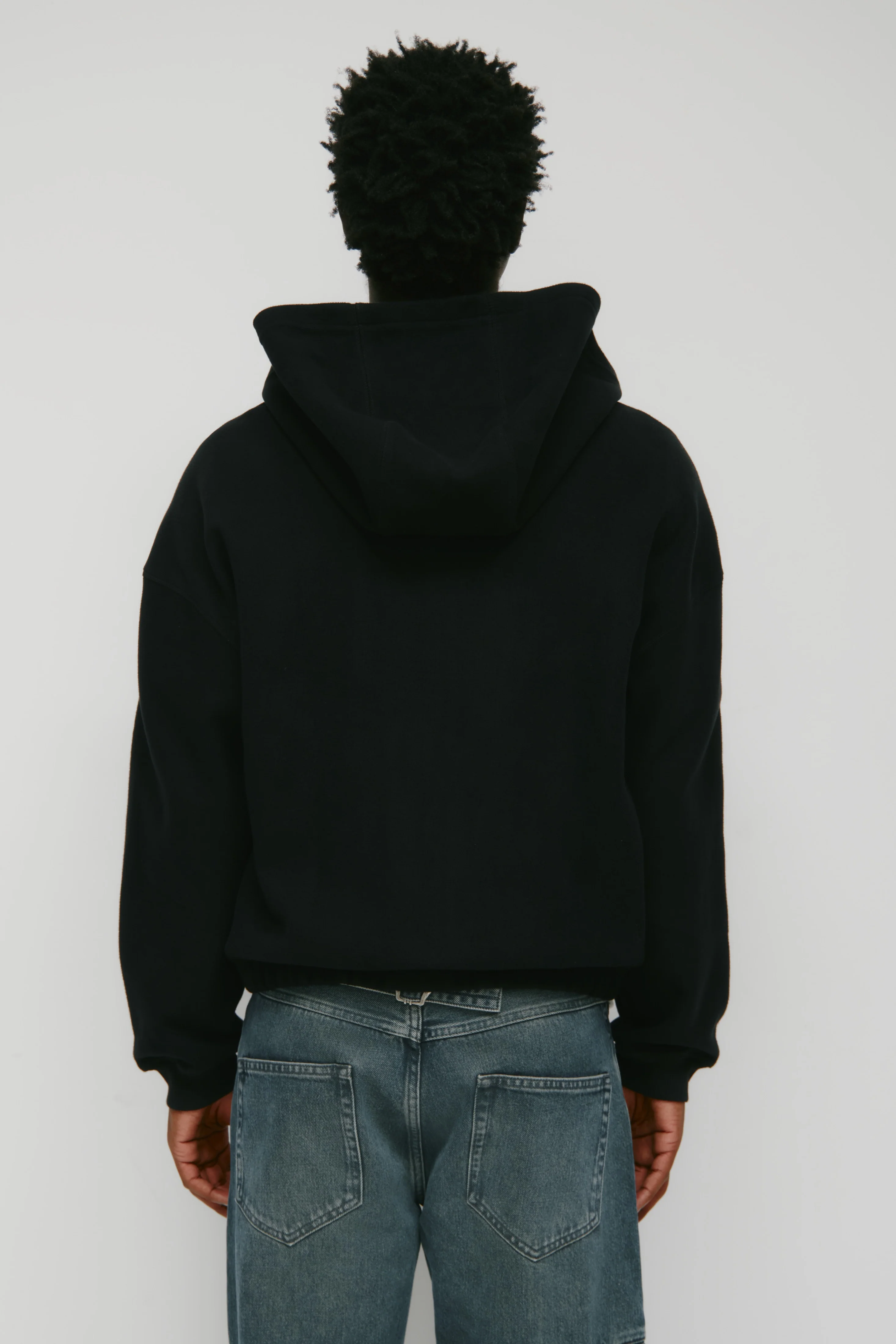Men's Cozy Zip Hoodie in Black - Image 4