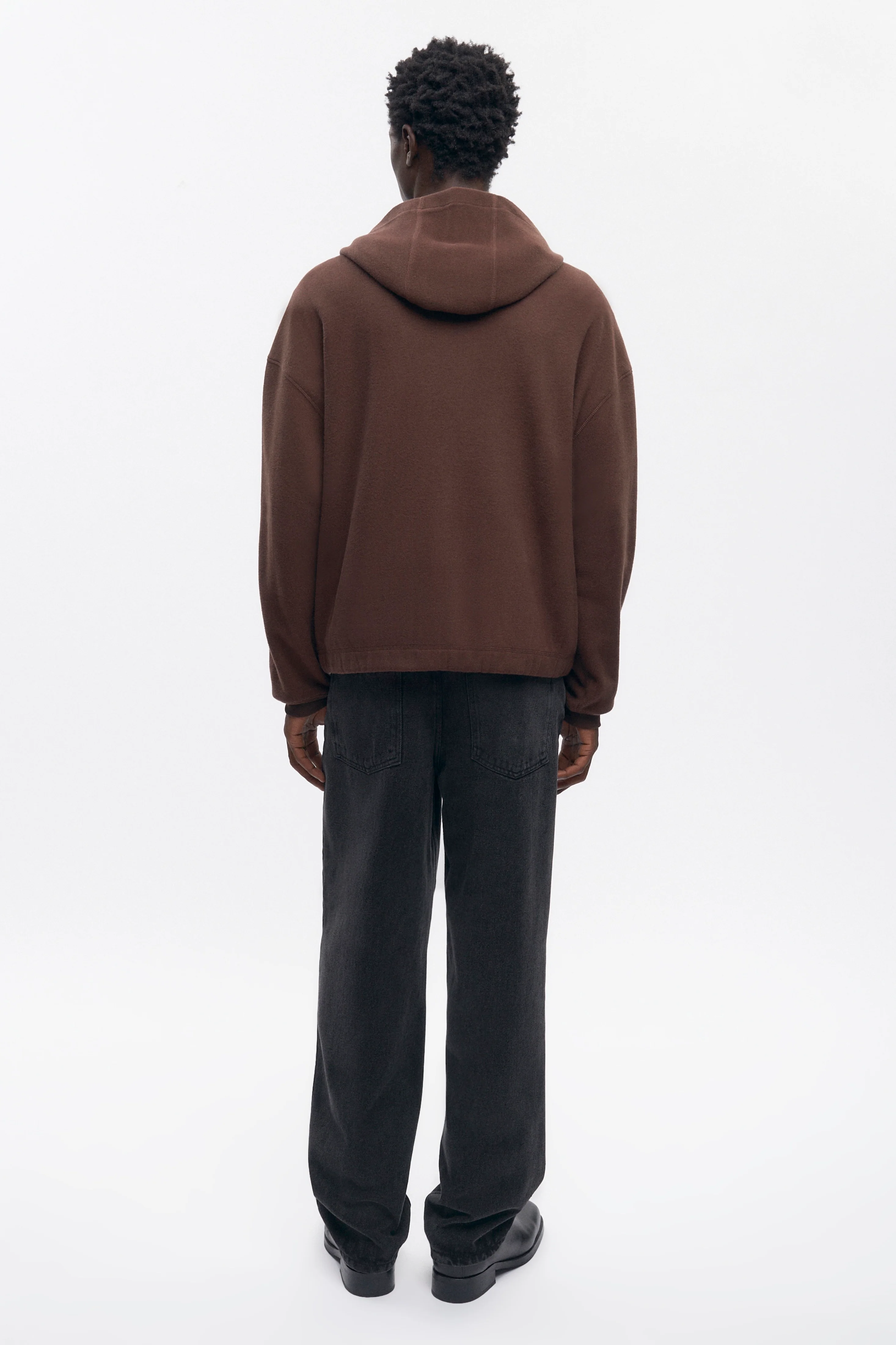Men's Cozy Zip Hoodie in Coffee Bean - Image 7