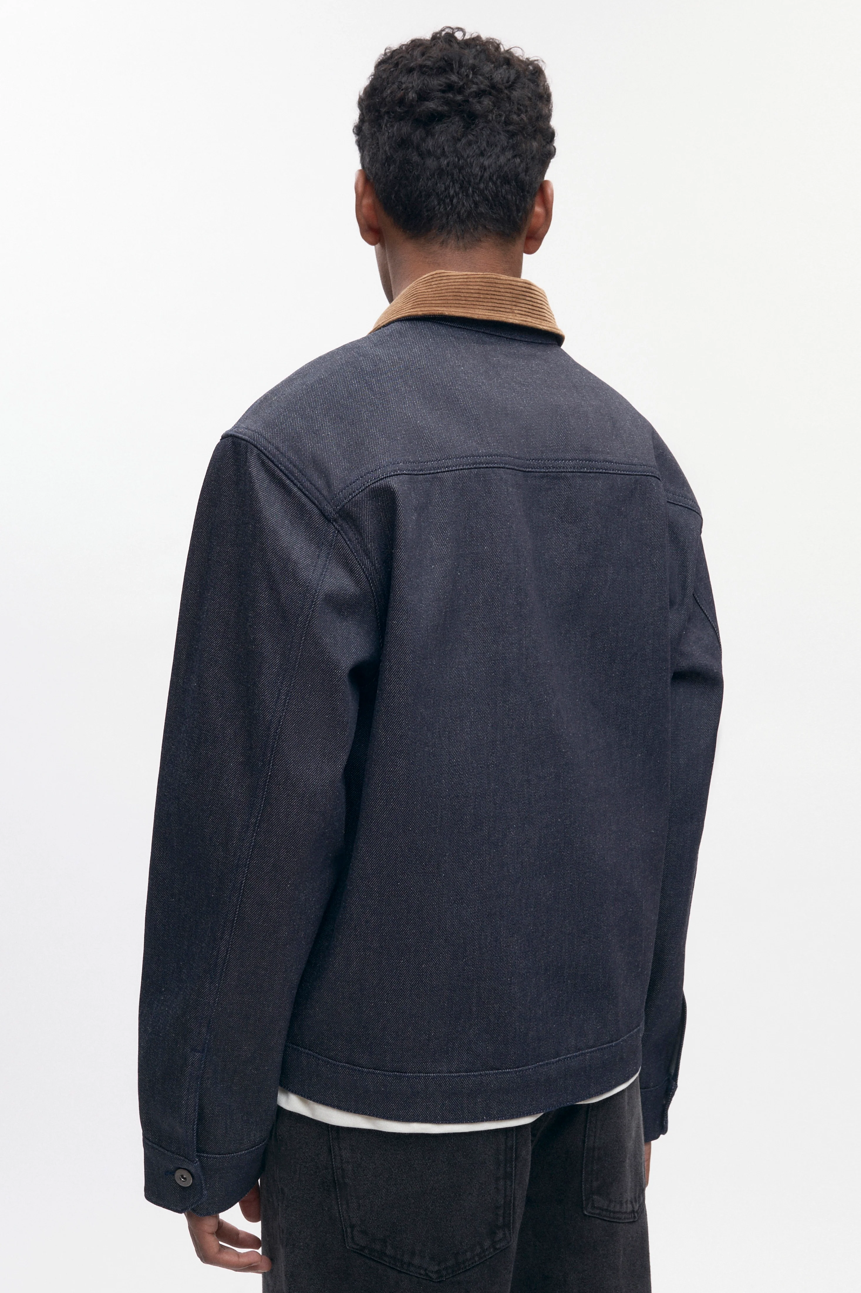 Men's Denim Overshirt in Raw - Image 4