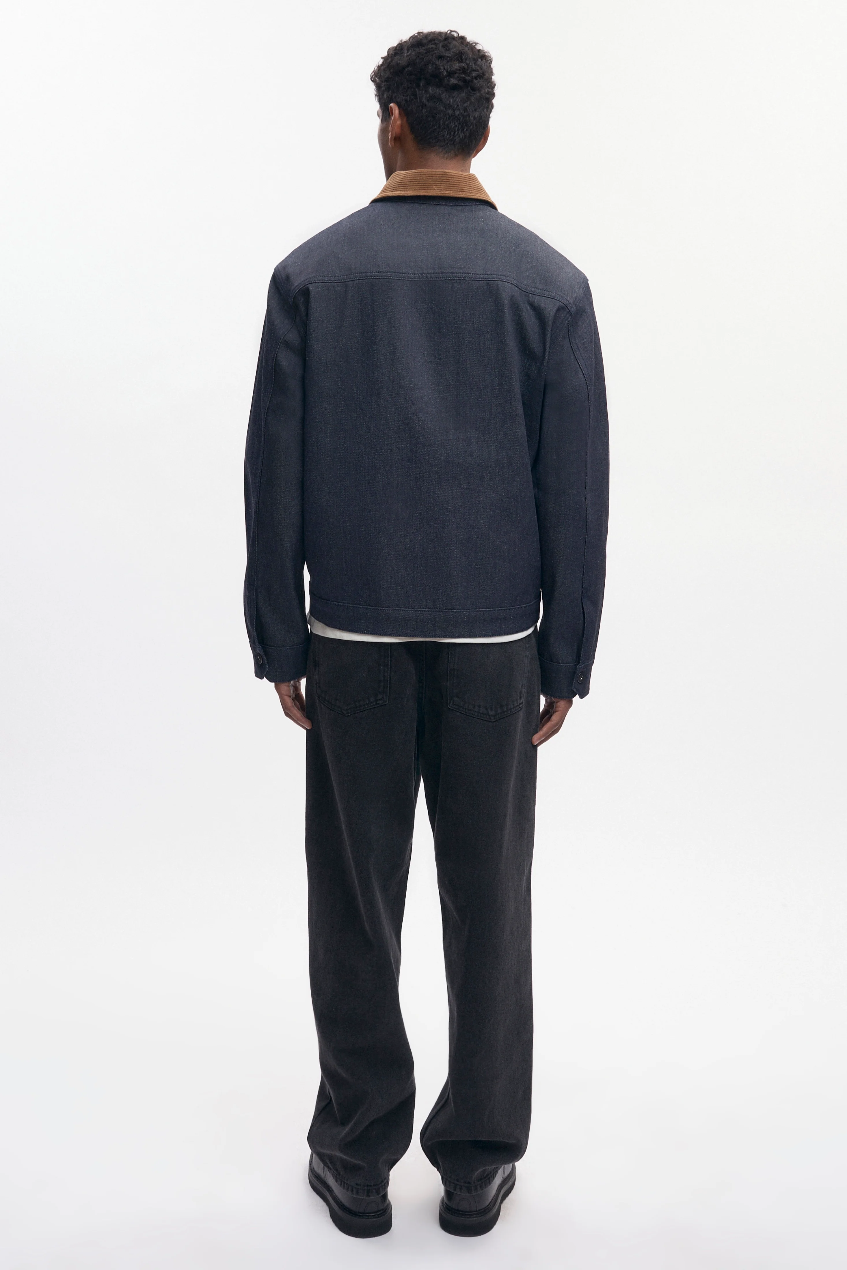 Men's Denim Overshirt in Raw - Image 6