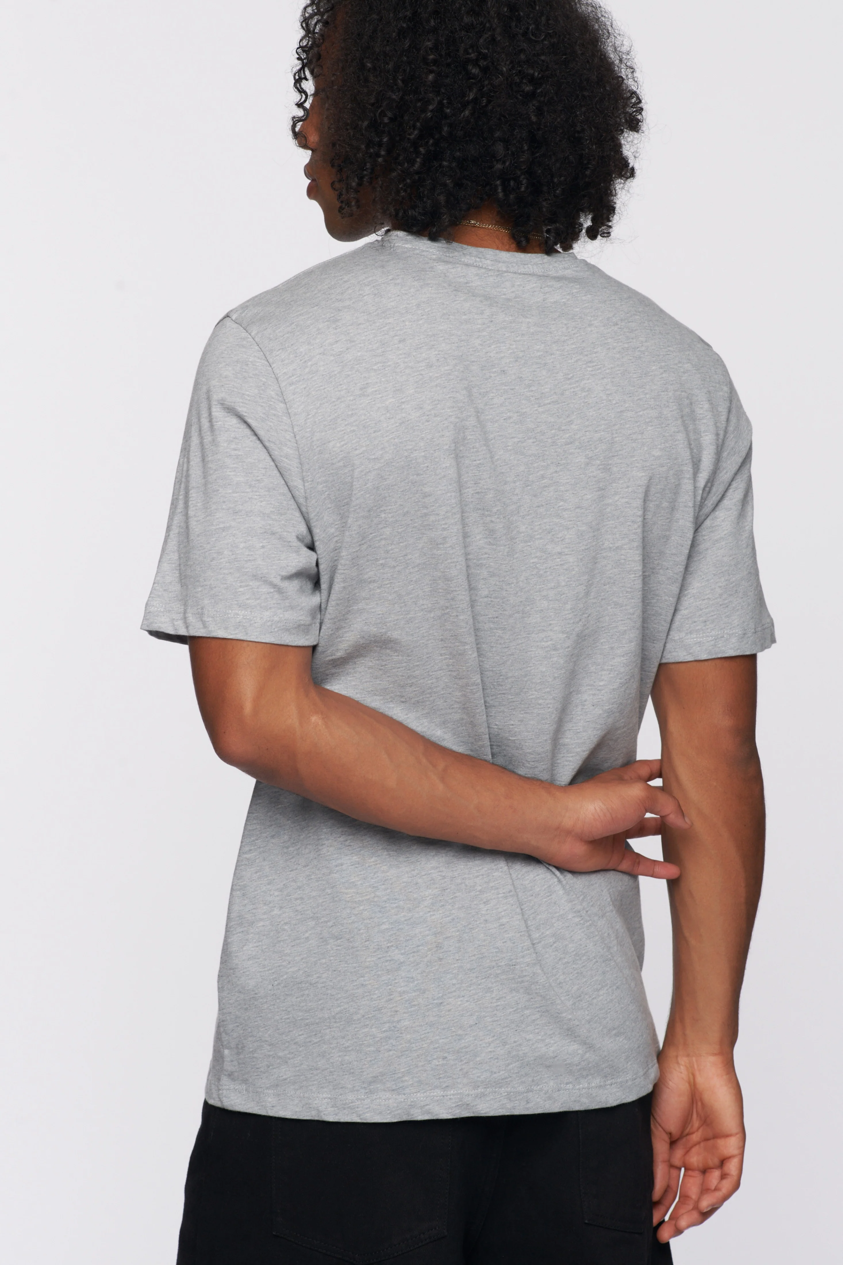 Men's Essential Crew in Heather Grey - Image 3