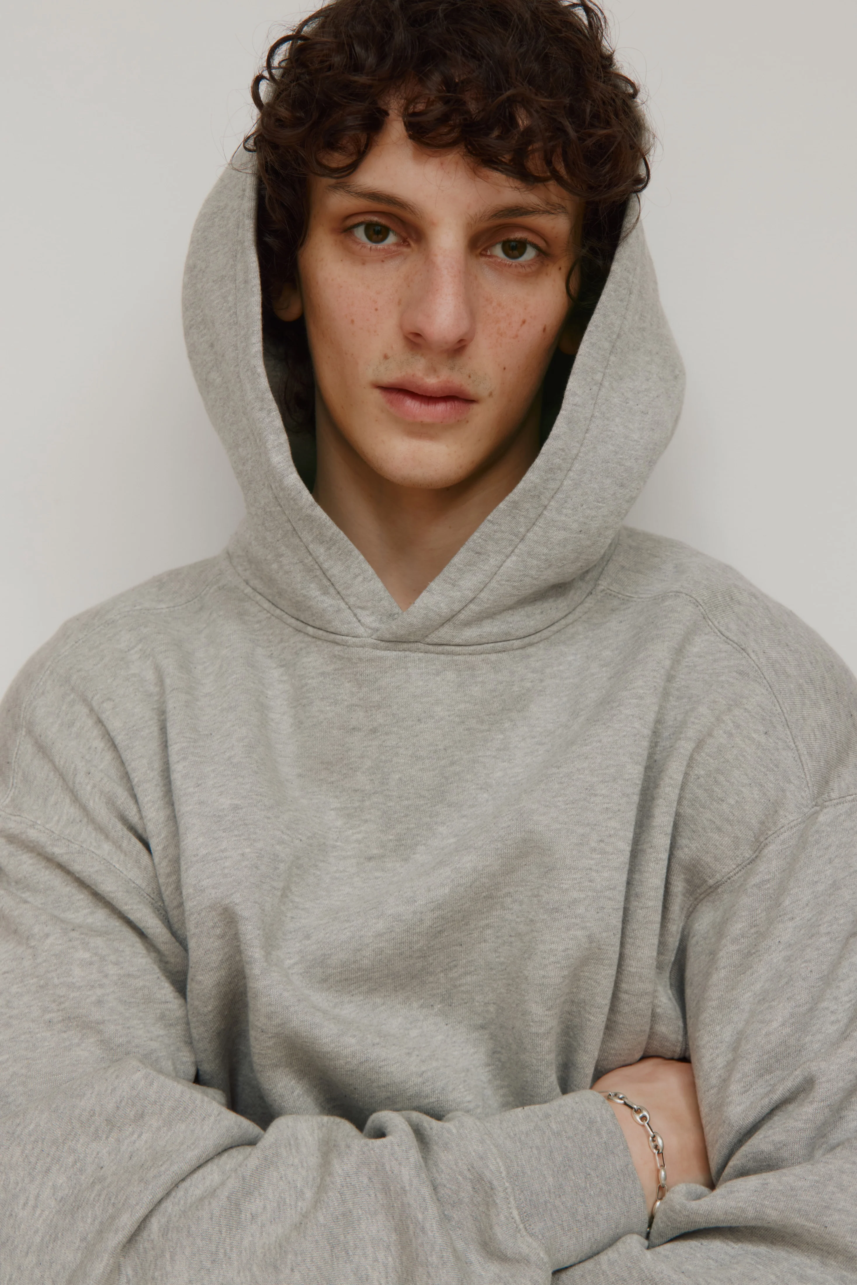 Men's Essential Hoodie  in Heather Grey - Image 5