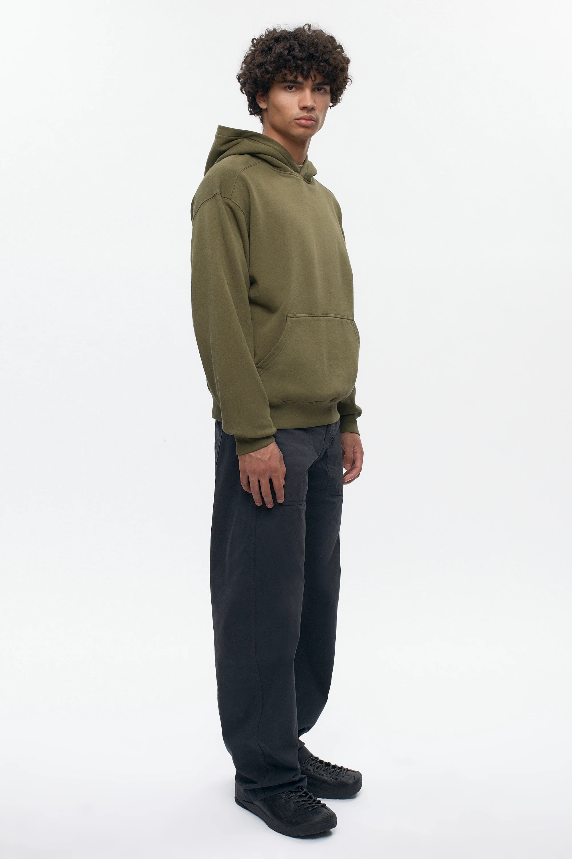 Men's Essential Hoodie  in Olive - Image 6
