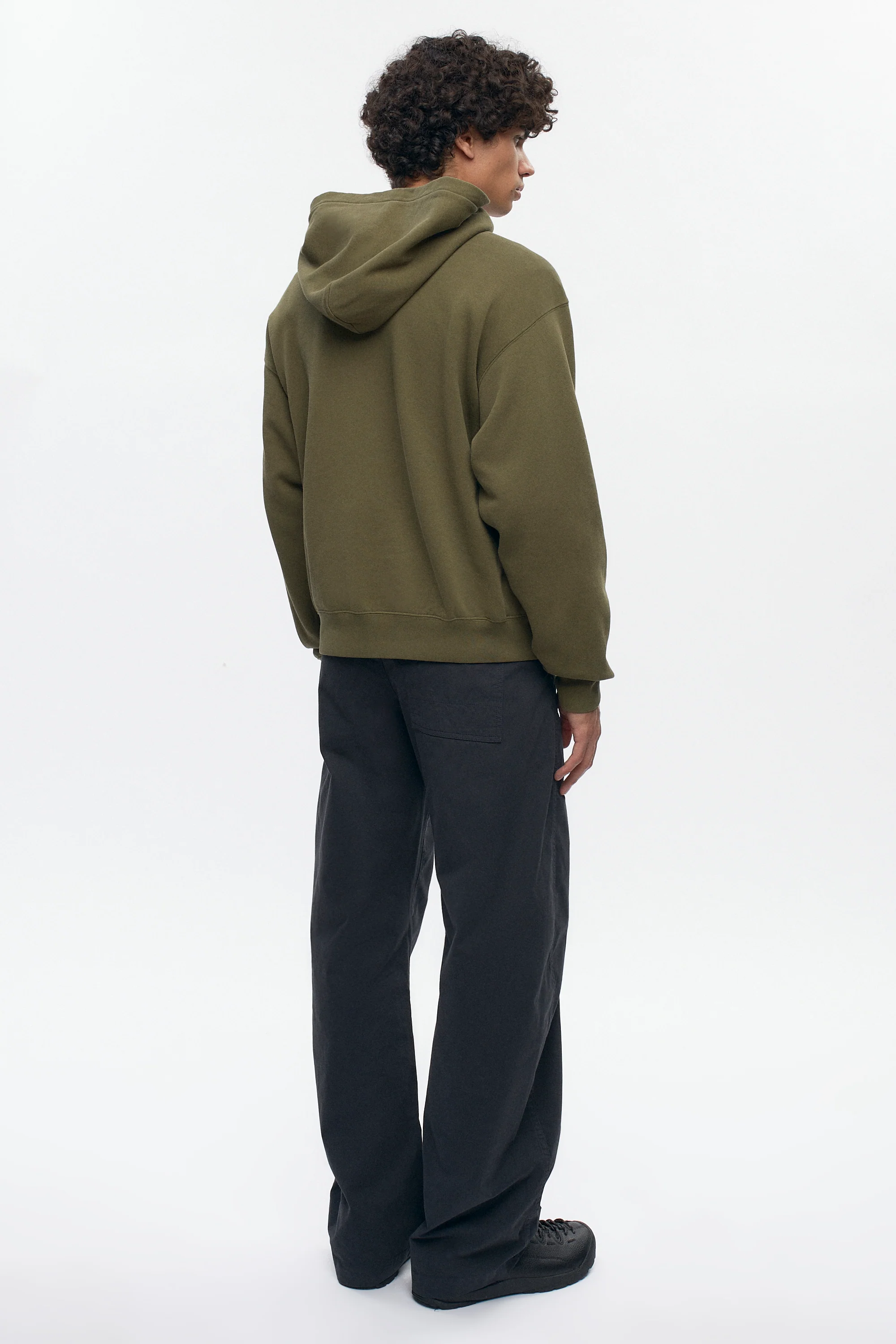 Men's Essential Hoodie  in Olive - Image 7