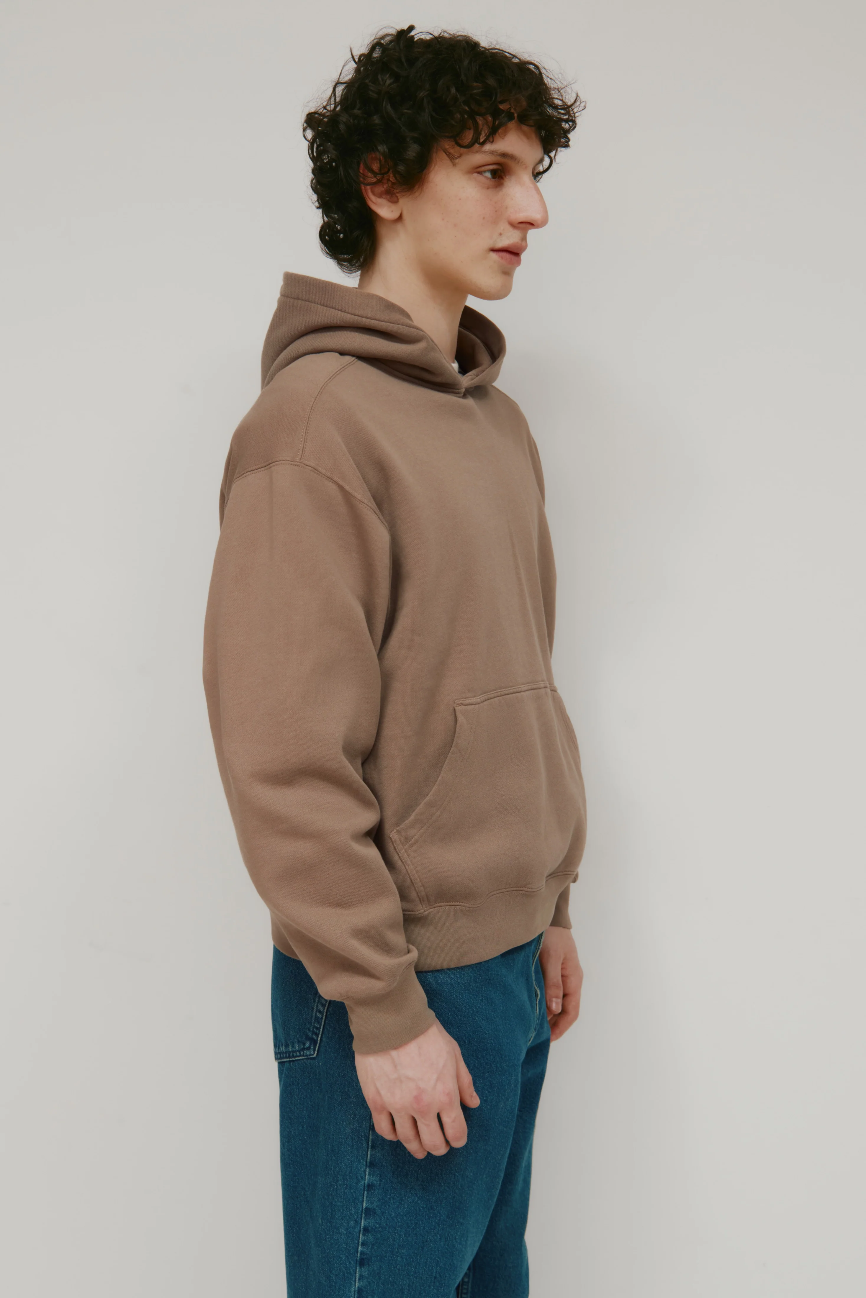 Men's Essential Hoodie  in Taupe - Image 3