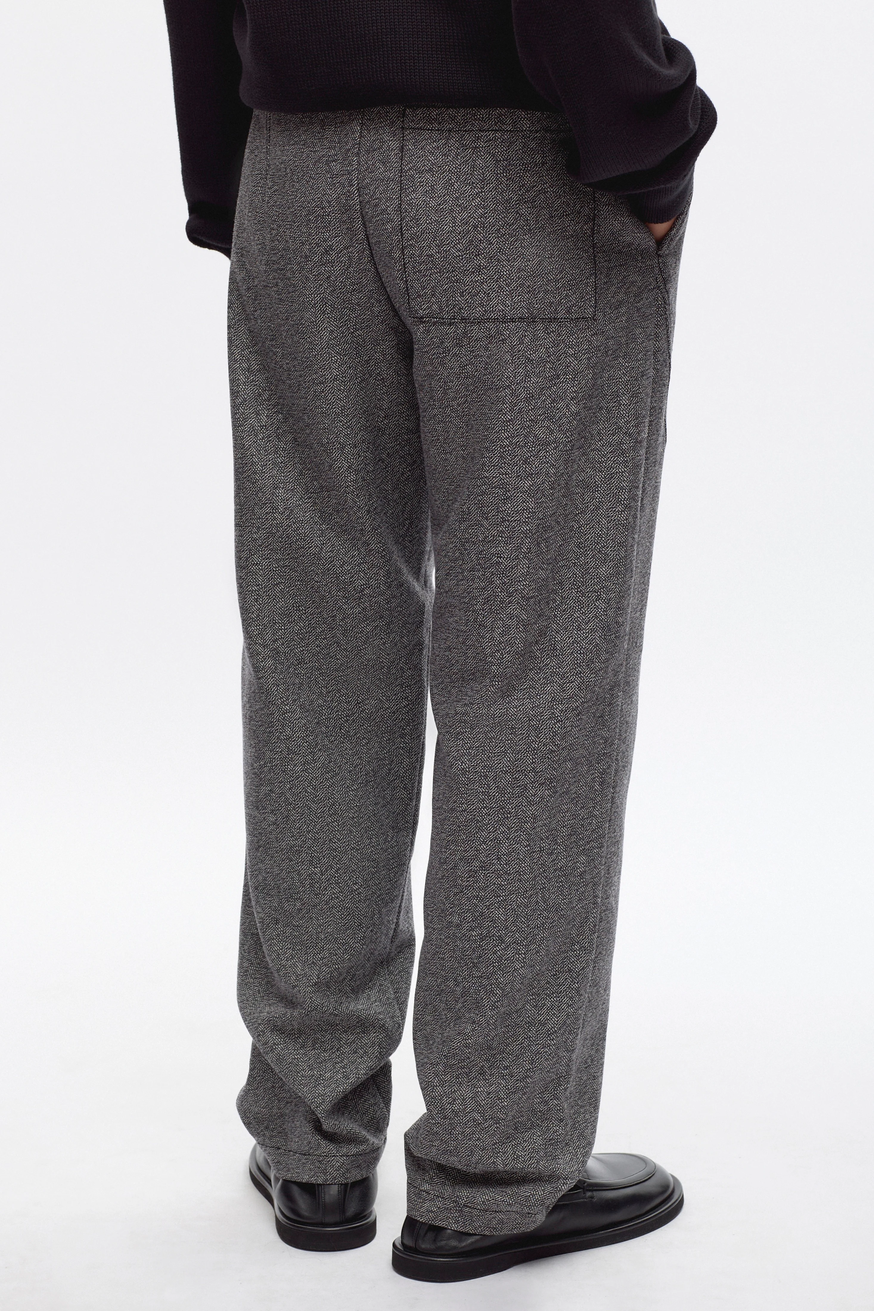 Flannel Field Pant in Black Herringbone - Image 3