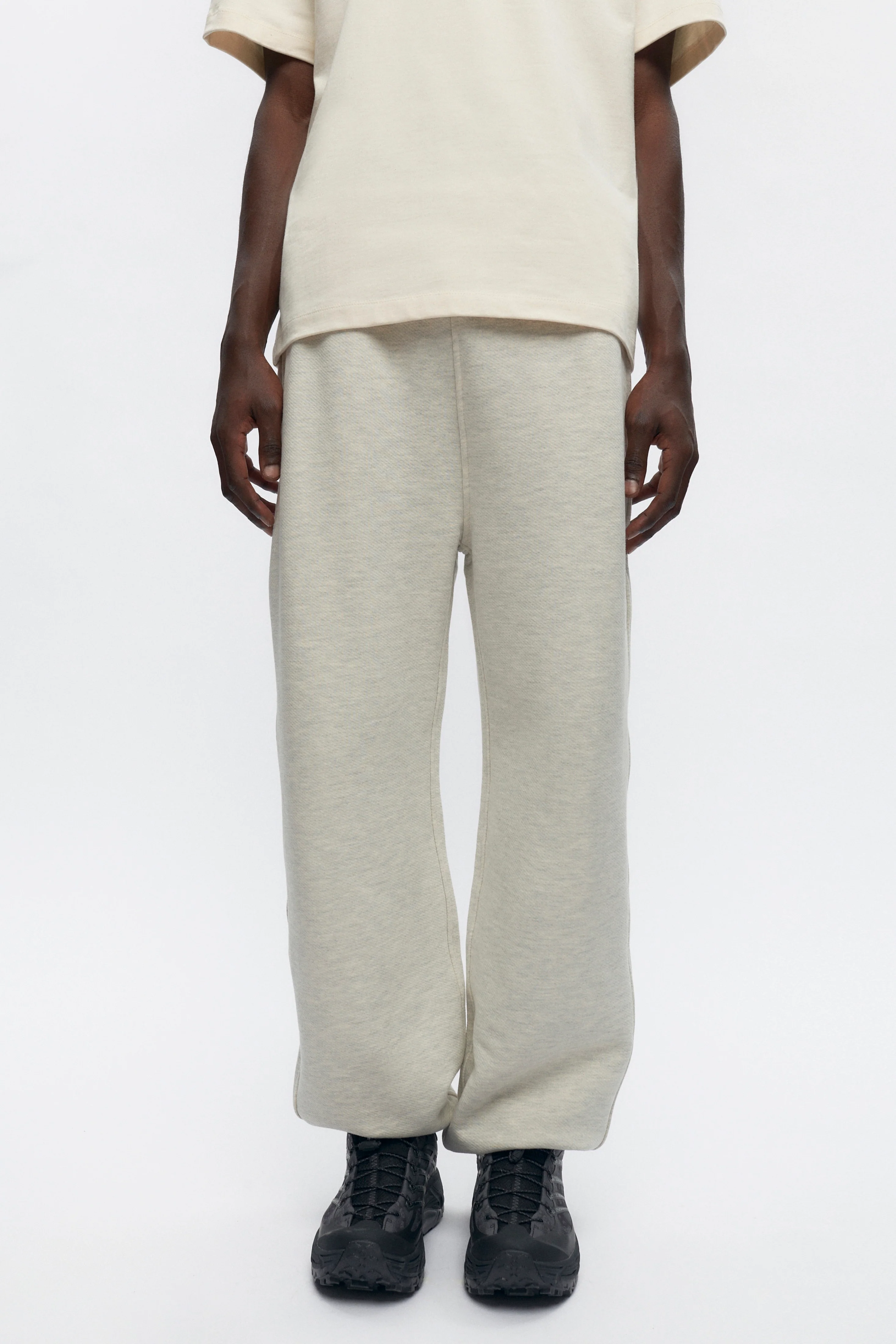 Men's French Terry Jogger in Oat Melange