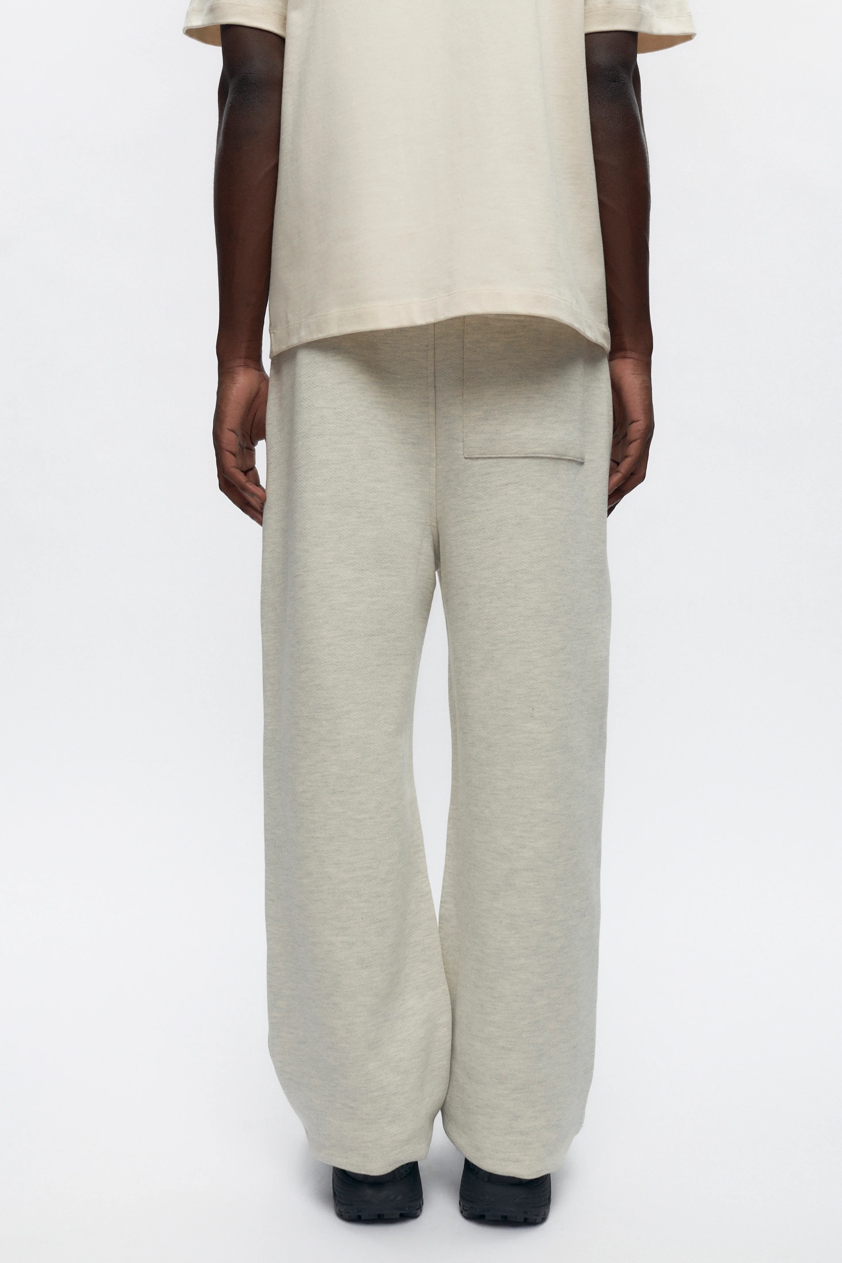Men's French Terry Jogger in Oat Melange - Image 3