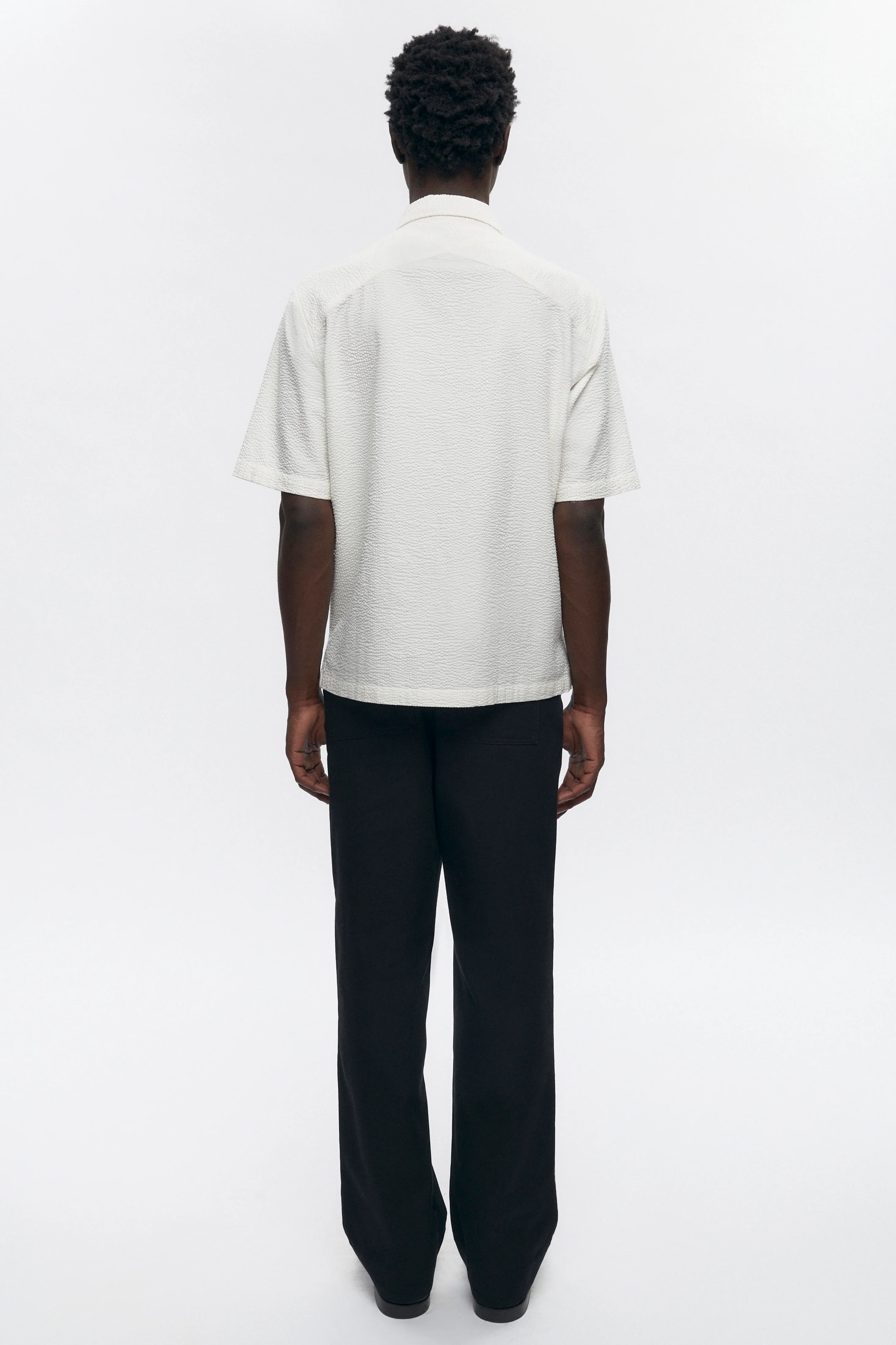Men's Half Zip Shirt in Marshmallow - Image 5