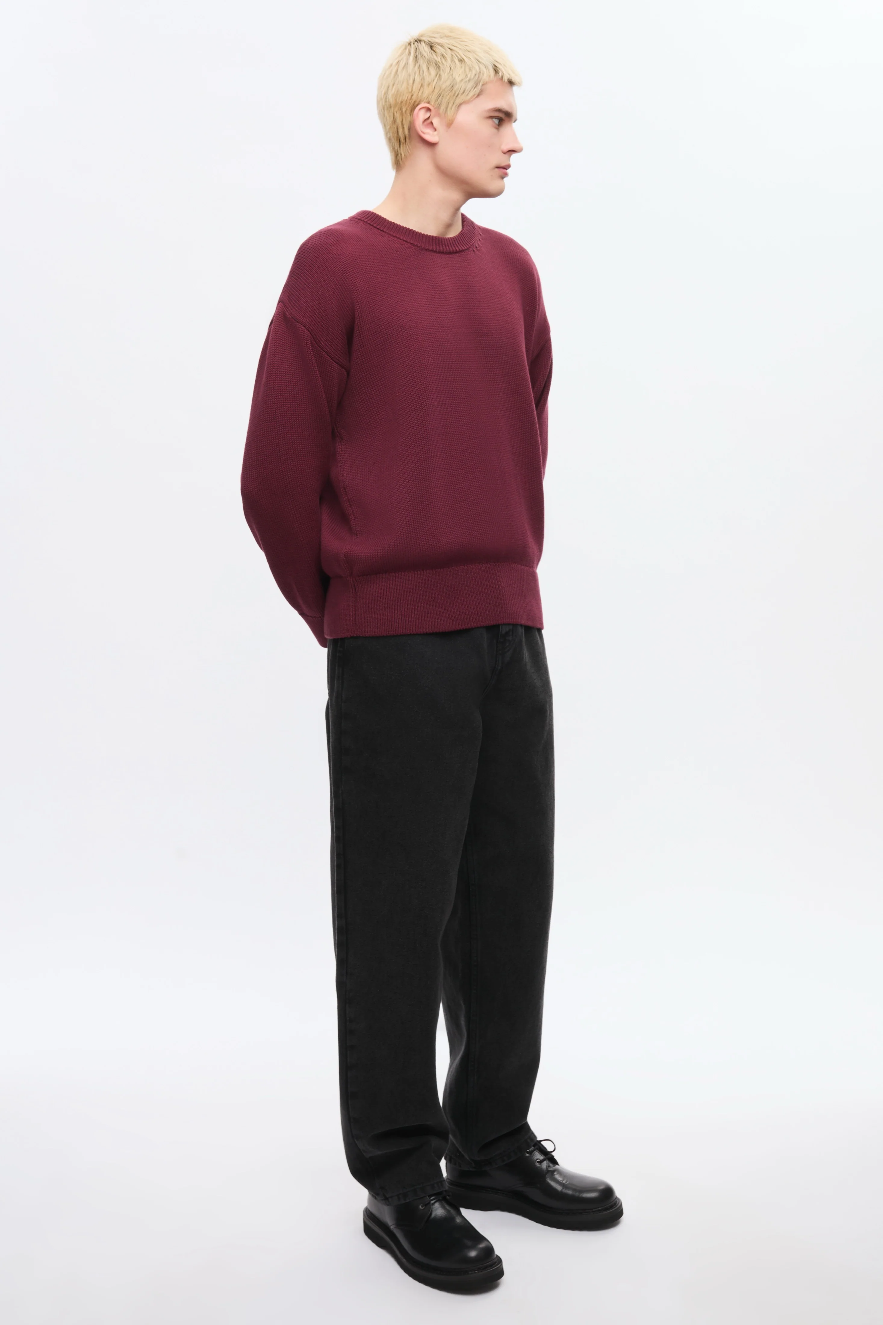 Hamatah Sweater in Burgundy Melange - Image 5