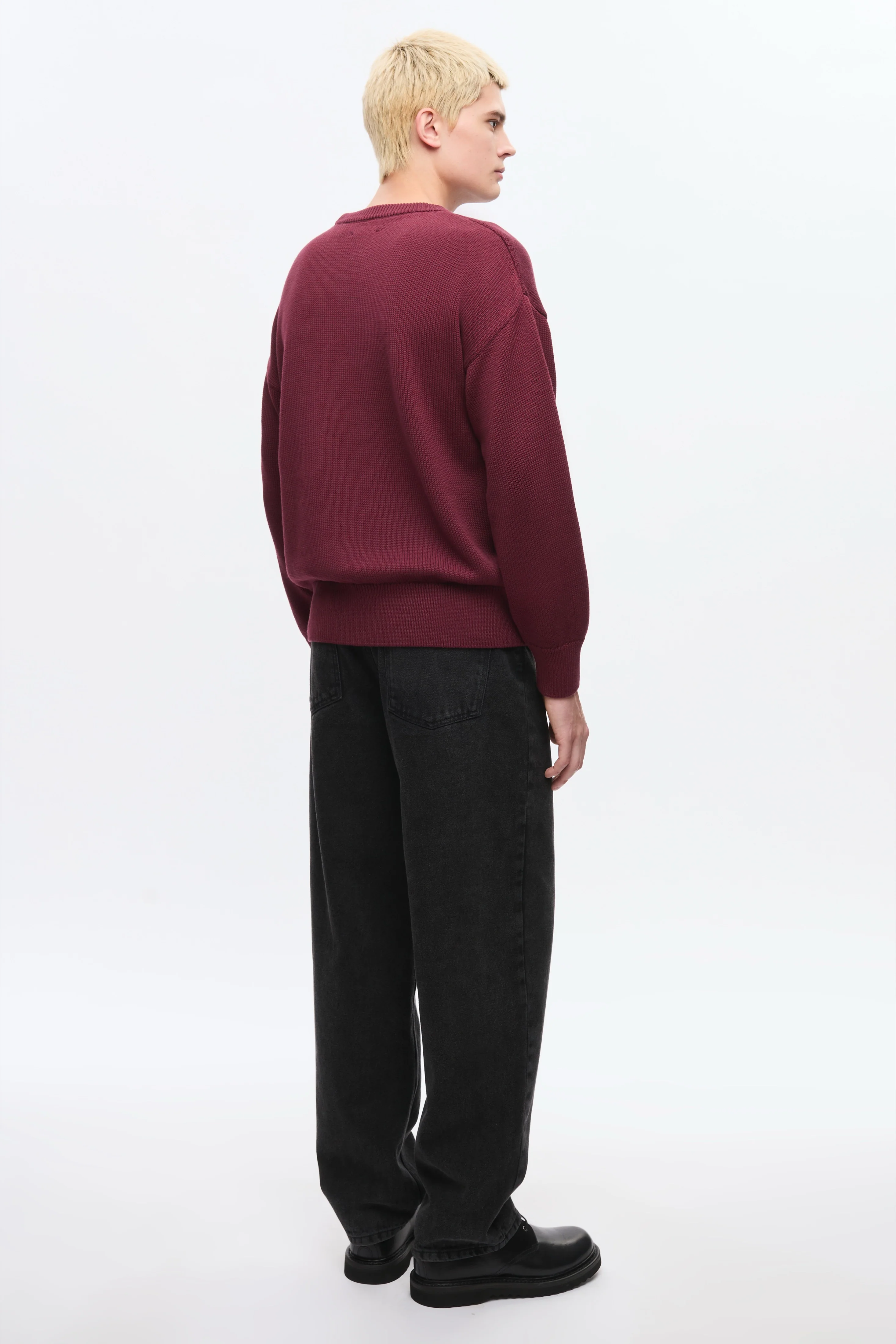 Hamatah Sweater in Burgundy Melange - Image 6