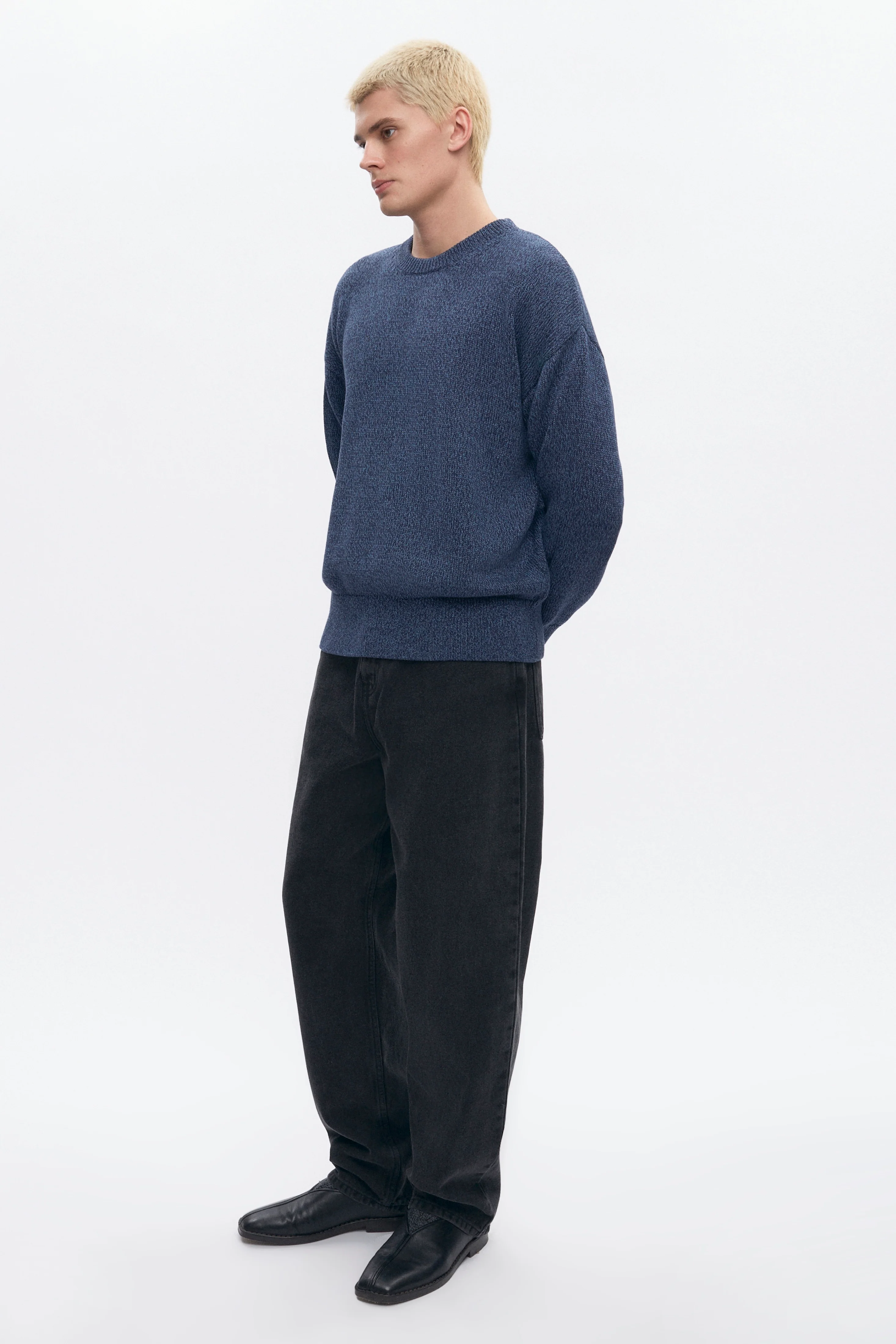 Men's Hamatah Sweater in Blue Melange - Image 5